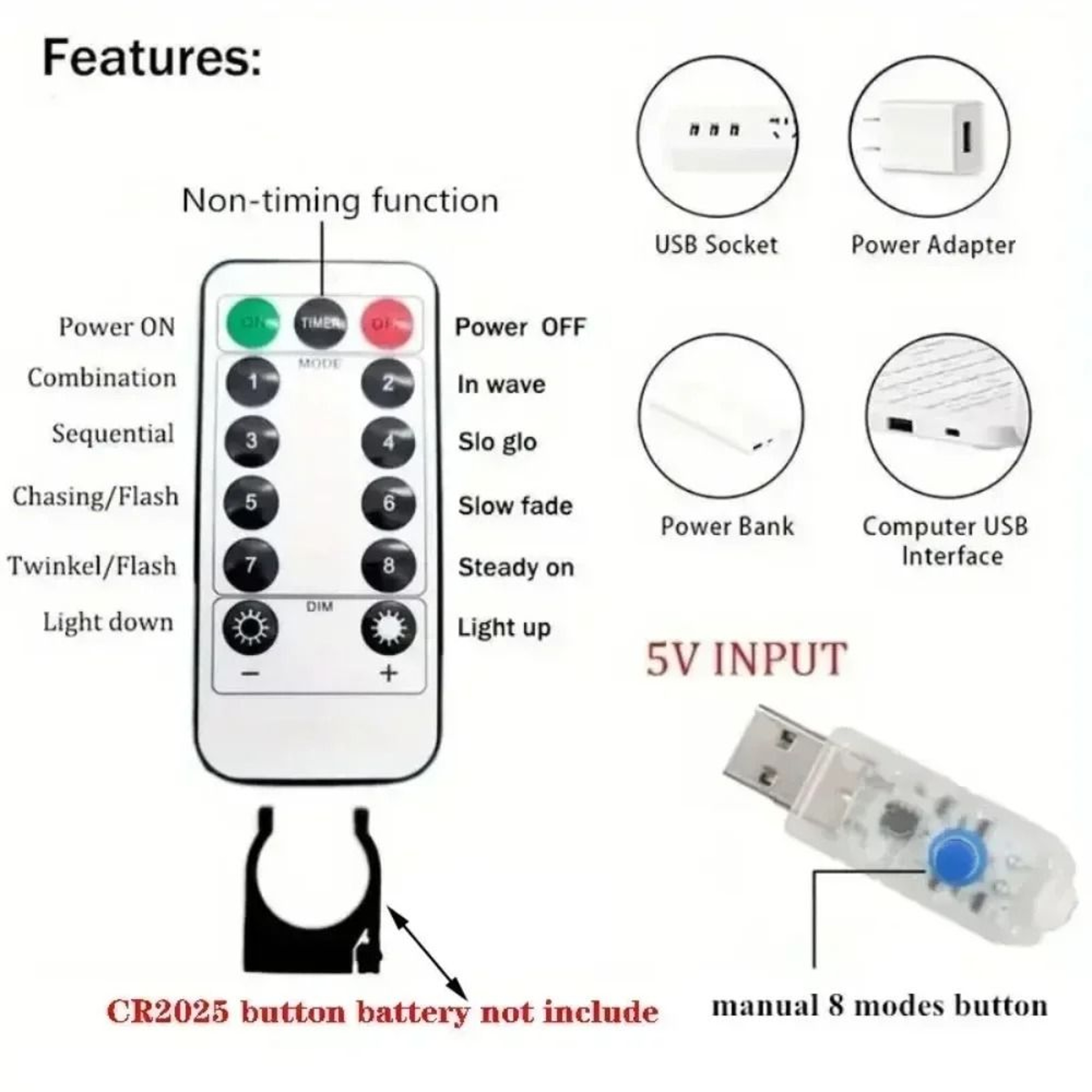 Remote Controlled USB LED Curtain Garland String Lights With 8 Modes For Bedroom And Living Room De 5