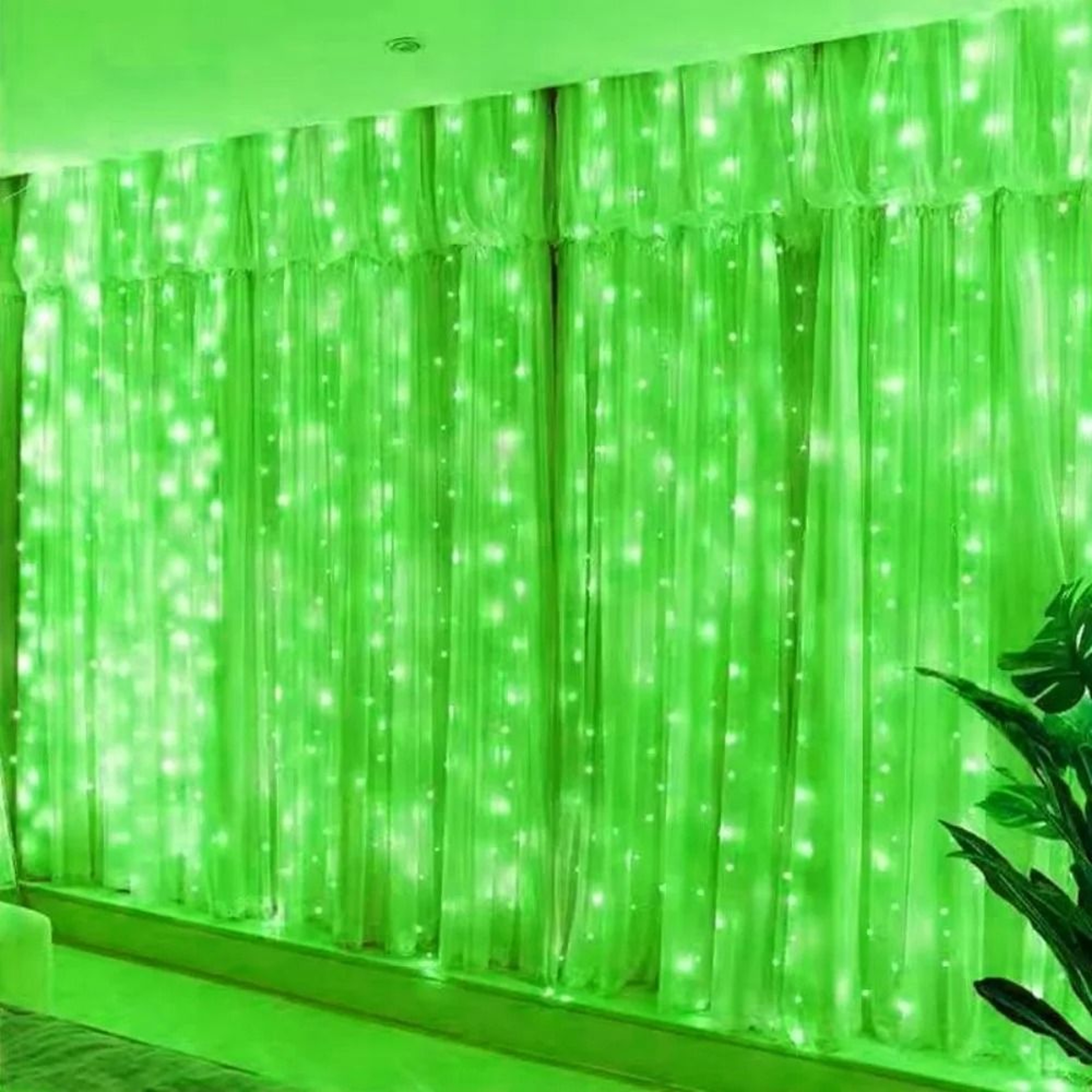 Remote Controlled USB LED Curtain String Lights With 8 Modes For Home Bedroom And Holiday Decor 13
