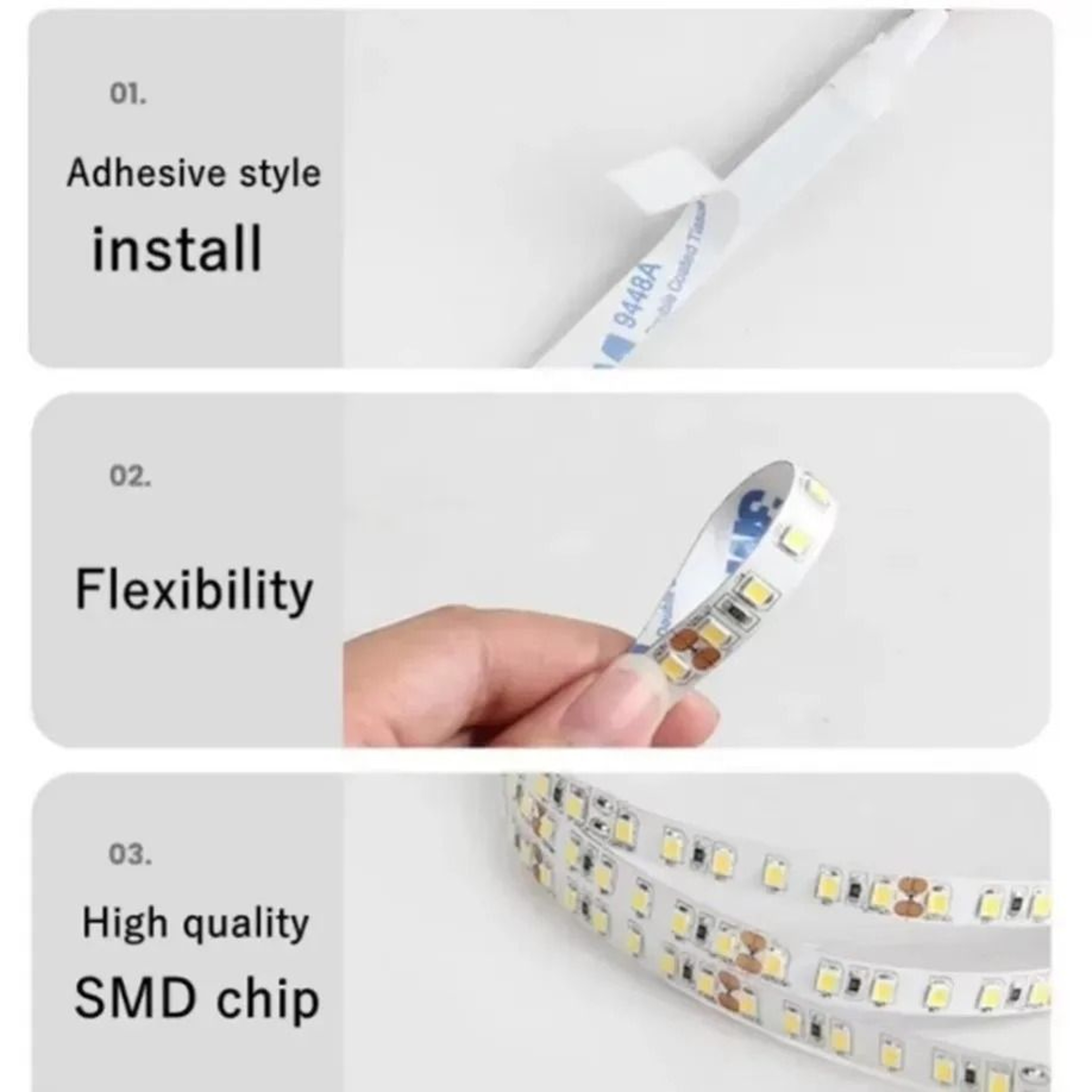 DC 12V 24V Flexible SMD 2835 LED Strip Light 120 LEDs Per Meter For Home Cabinet Architectural And  2