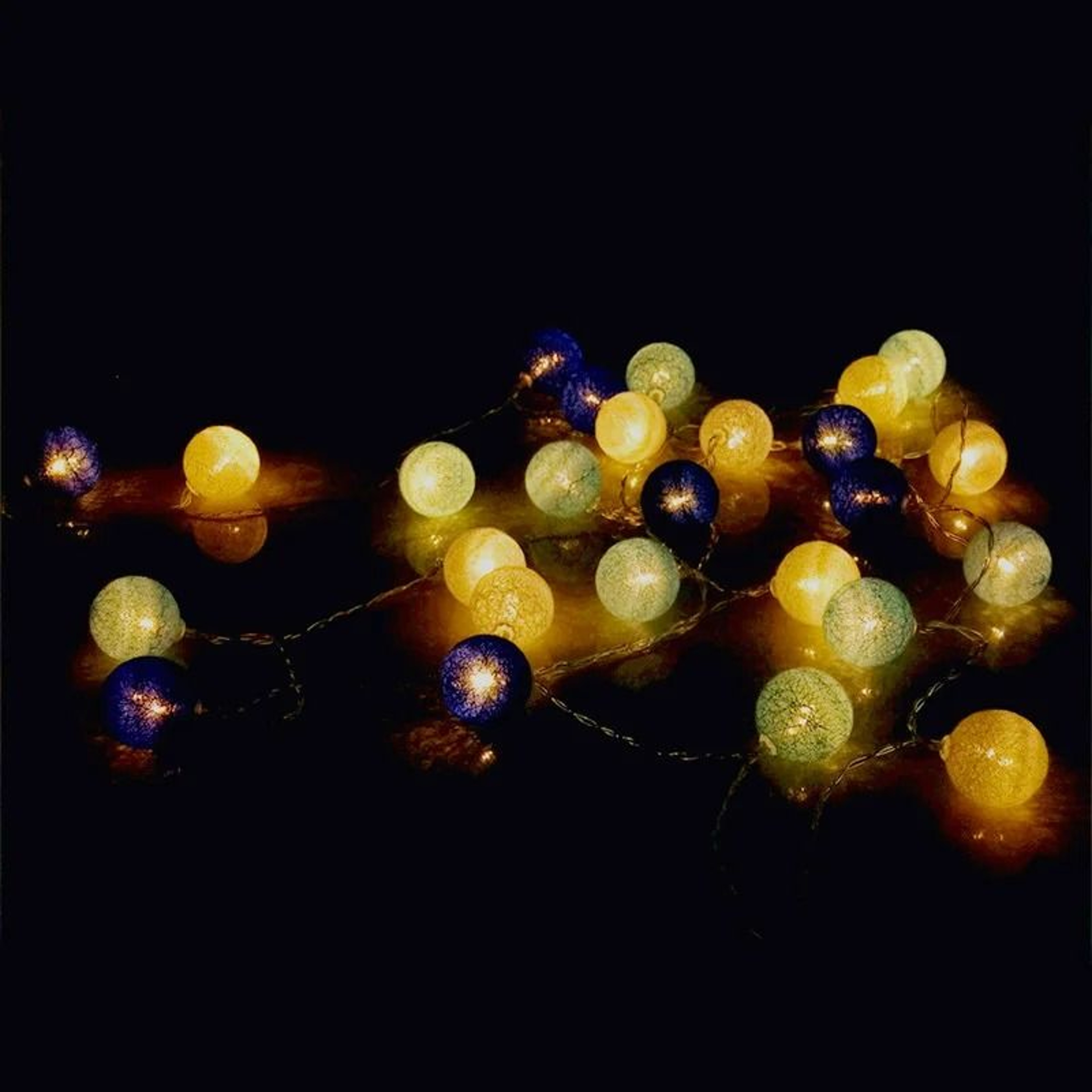 Cotton Ball LED String Lights For Home Decor Party Wedding And Christmas Decoration 5
