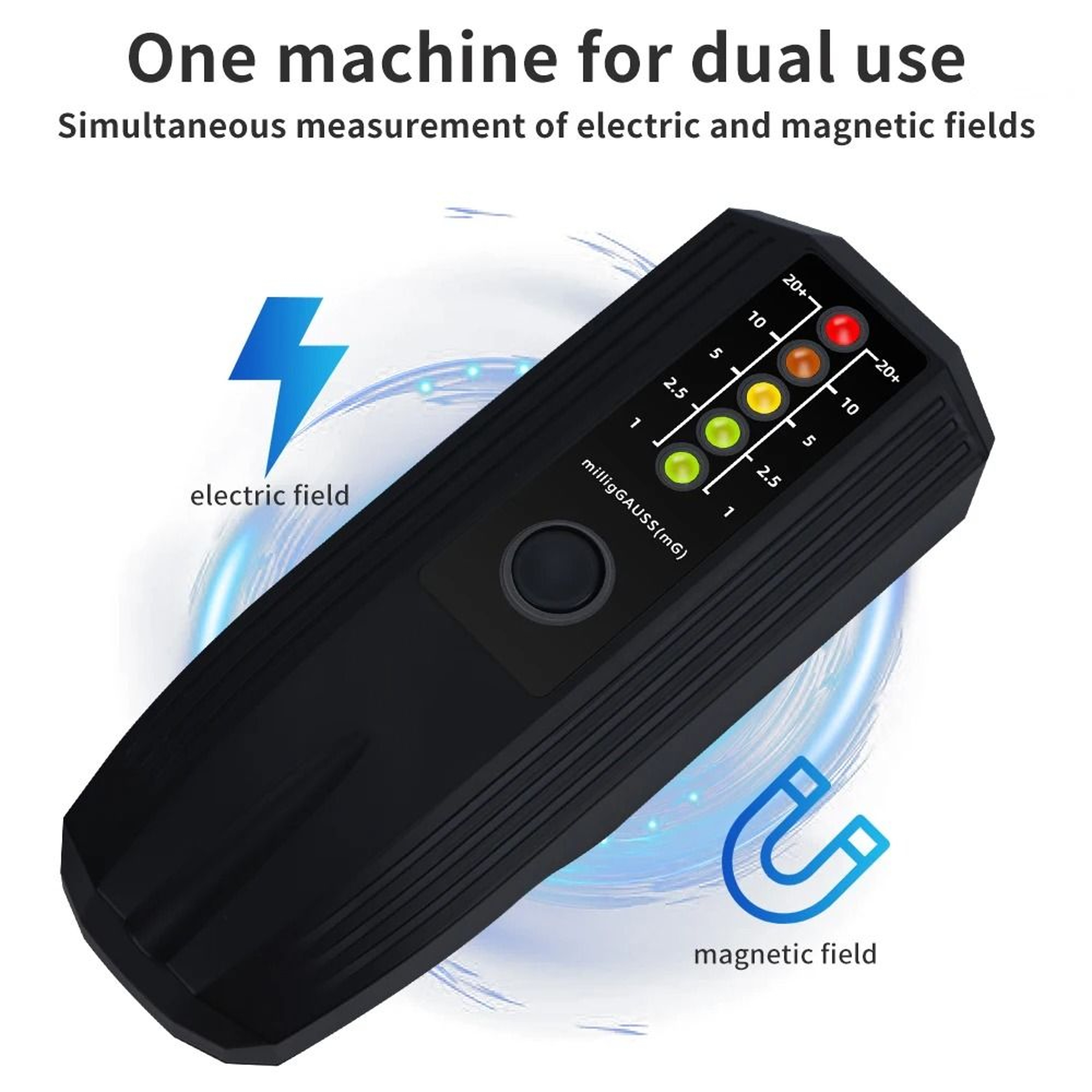 Portable Electromagnetic Field EMF Meter Detector 0 To 20 Plus MilliGauss Radiation Strength Tester 3