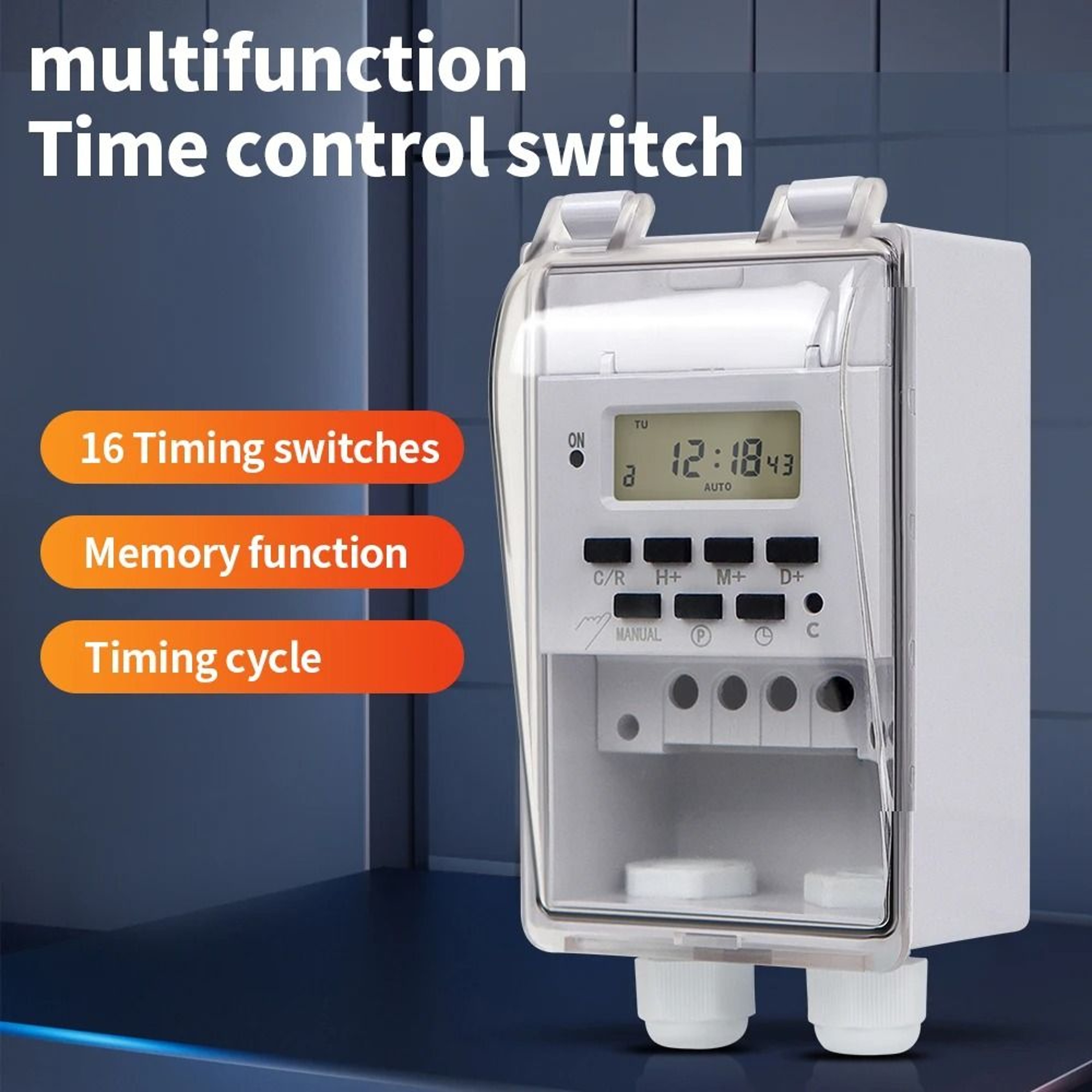 220V 30A Digital Time Control Switch Weekly 7 Day Programmable Electronic Timer Relay With Button L 0