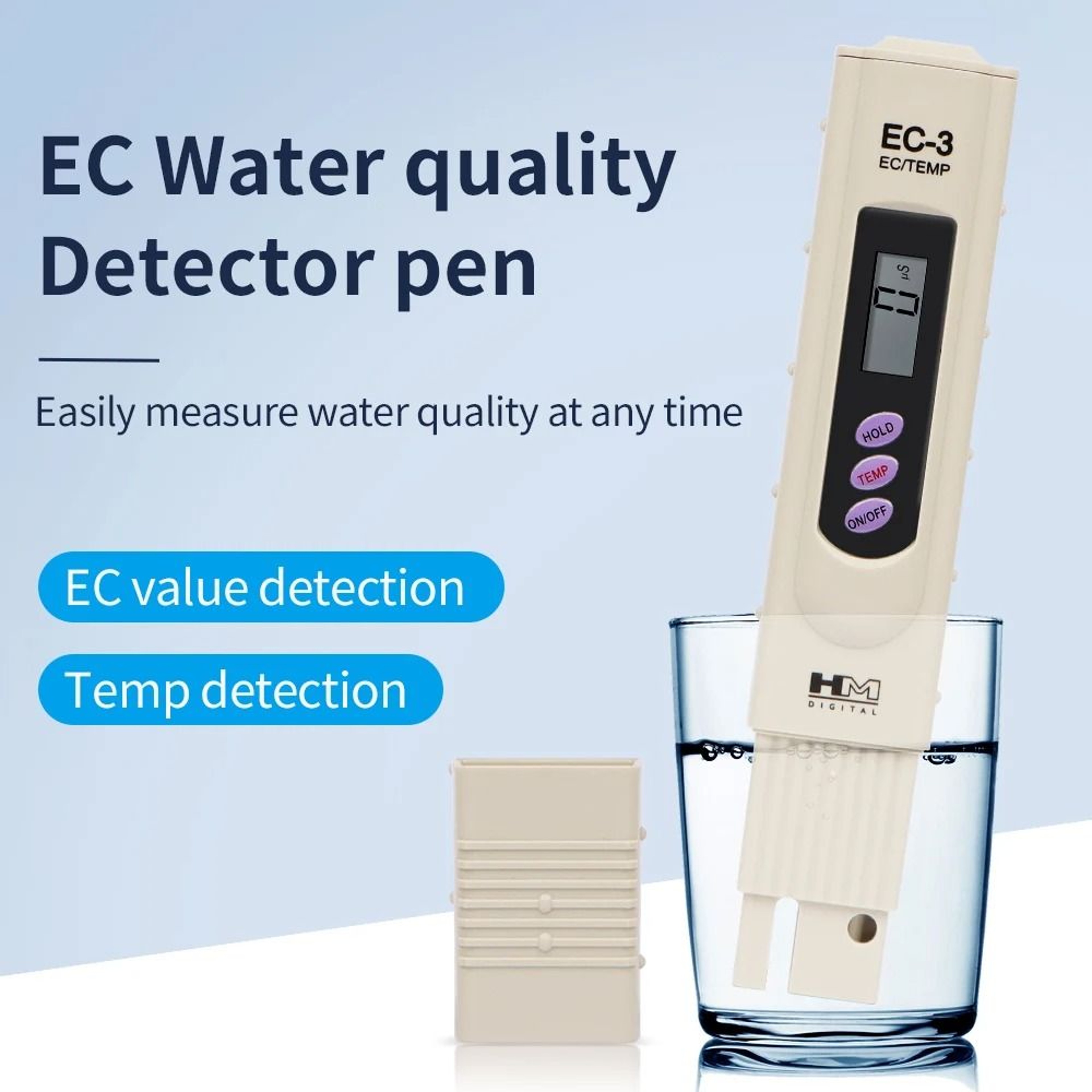 Digital Handheld 2 In 1 Electrical Conductivity And Temperature Meter Water Quality Testing Pen For 0