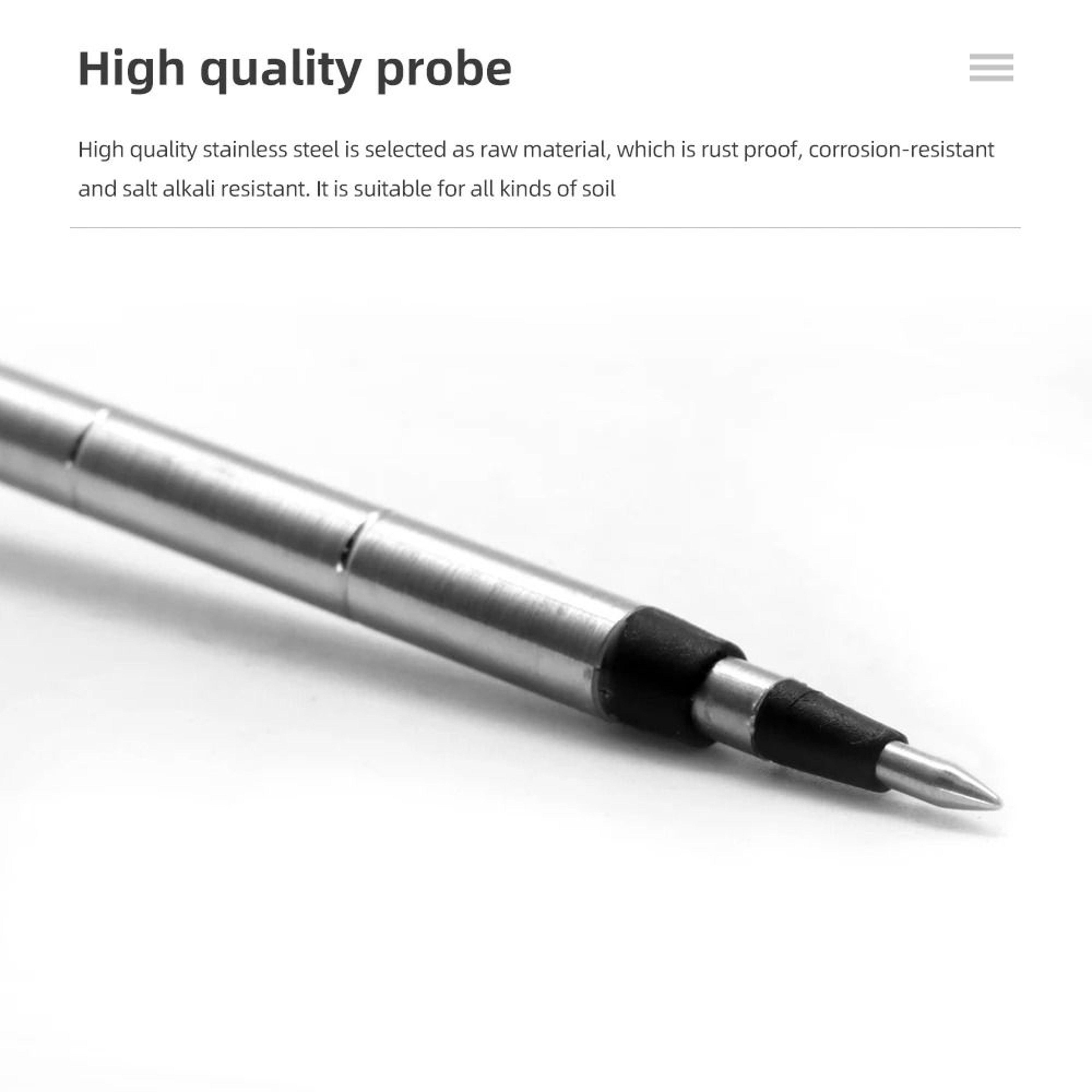 Digital Soil EC Meter 0 To 1999 UScm High Precision Soil Conductivity Tester Probe With ATC For Gar 3