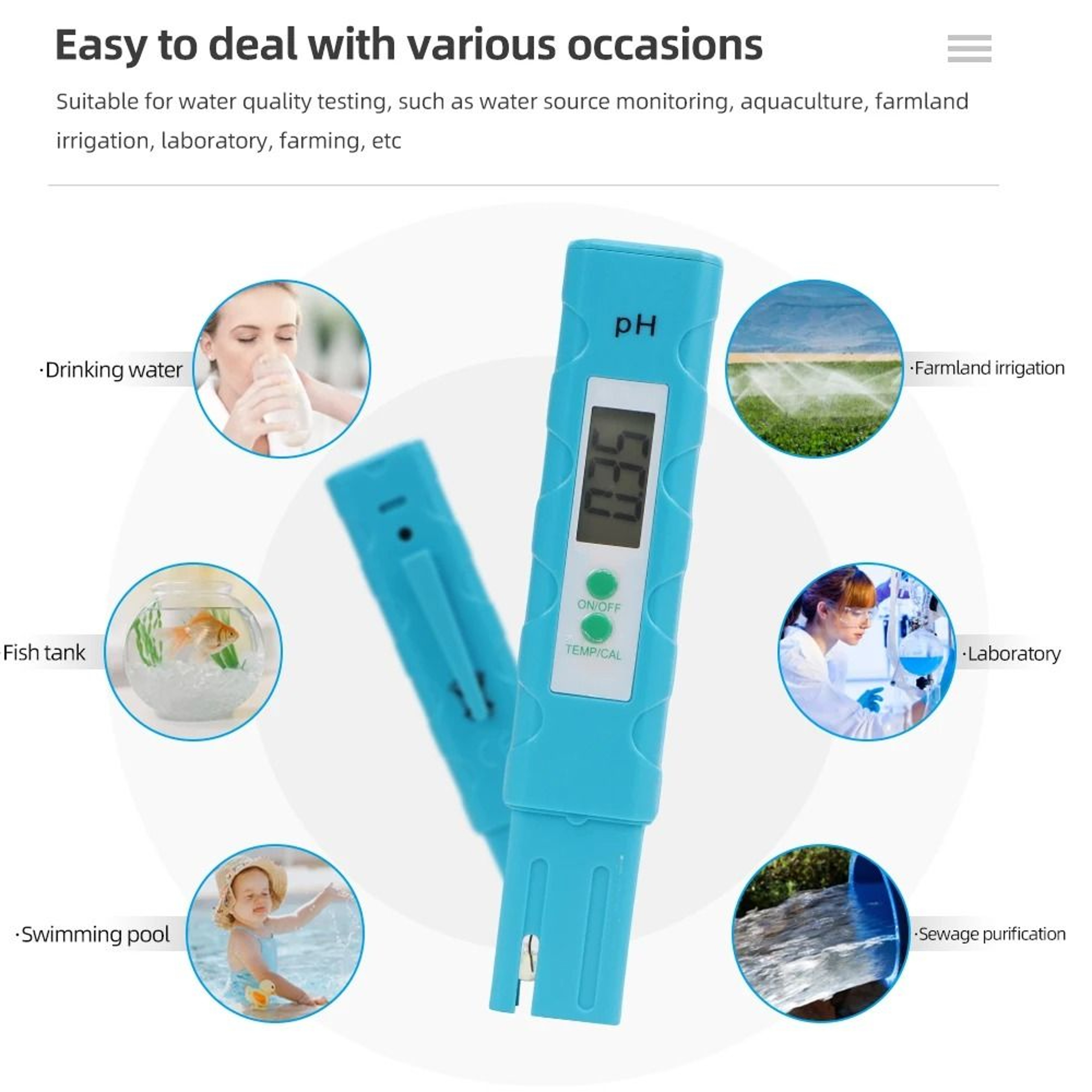 Digital PH Meter 0 To 14 High Precision Water Quality Tester Pen For Aquariums Pools And Filters 1