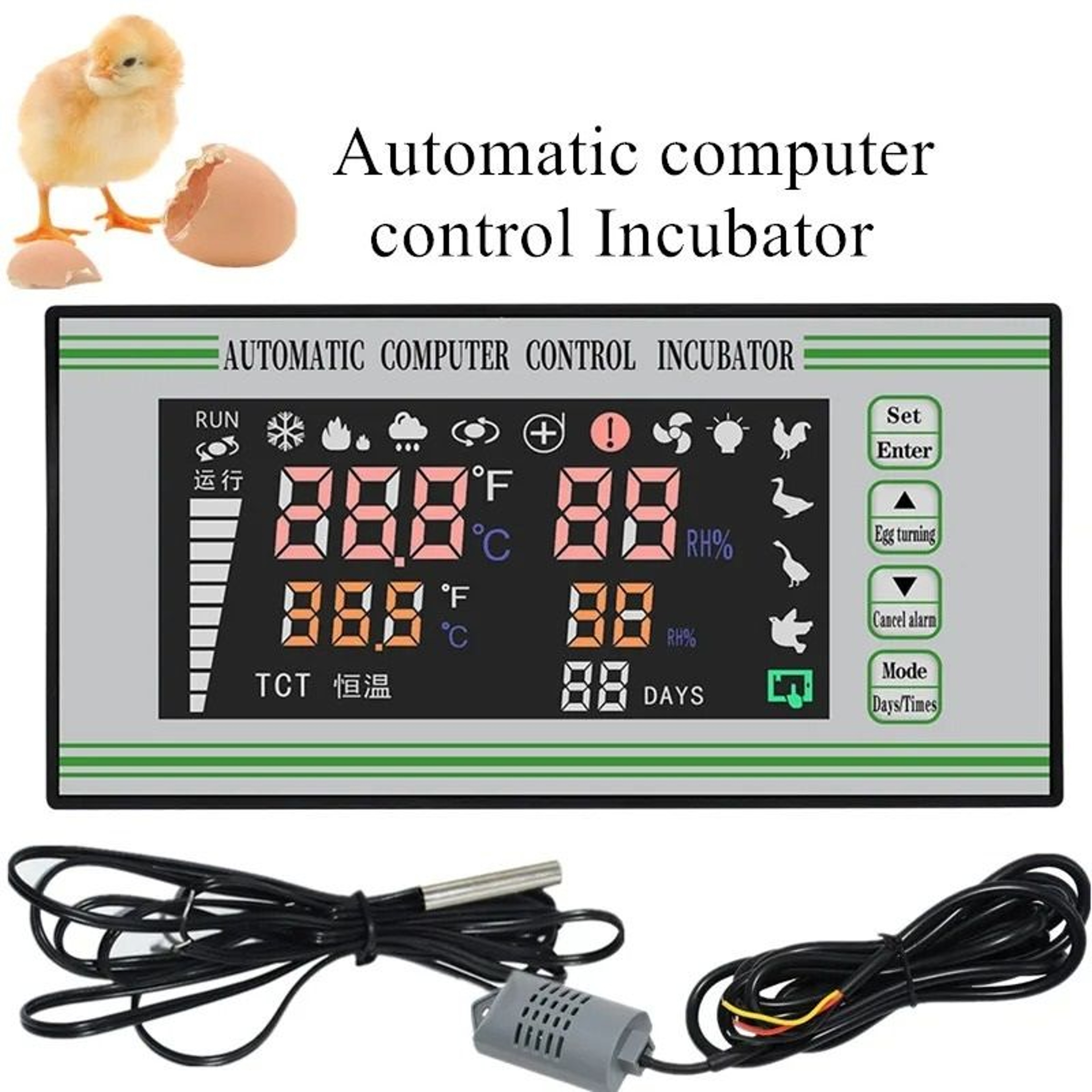Automatic Multifunction Egg Incubator Controller System Fully Automated Thermostat Hygrostat Module 0