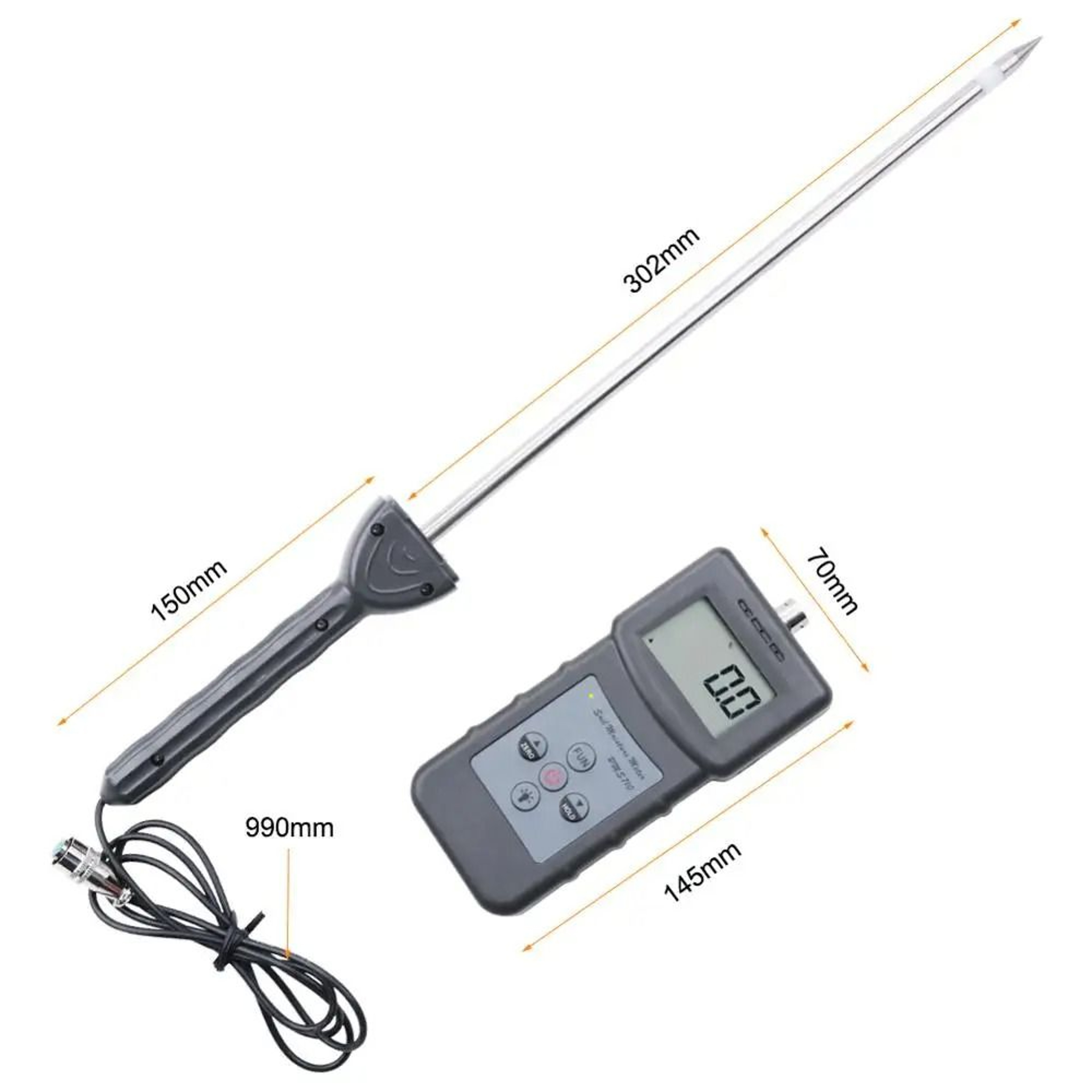 High Precision Digital Soil Moisture Meter Heavy Duty Probe Hygrometer For Concrete Cement River Sa 2