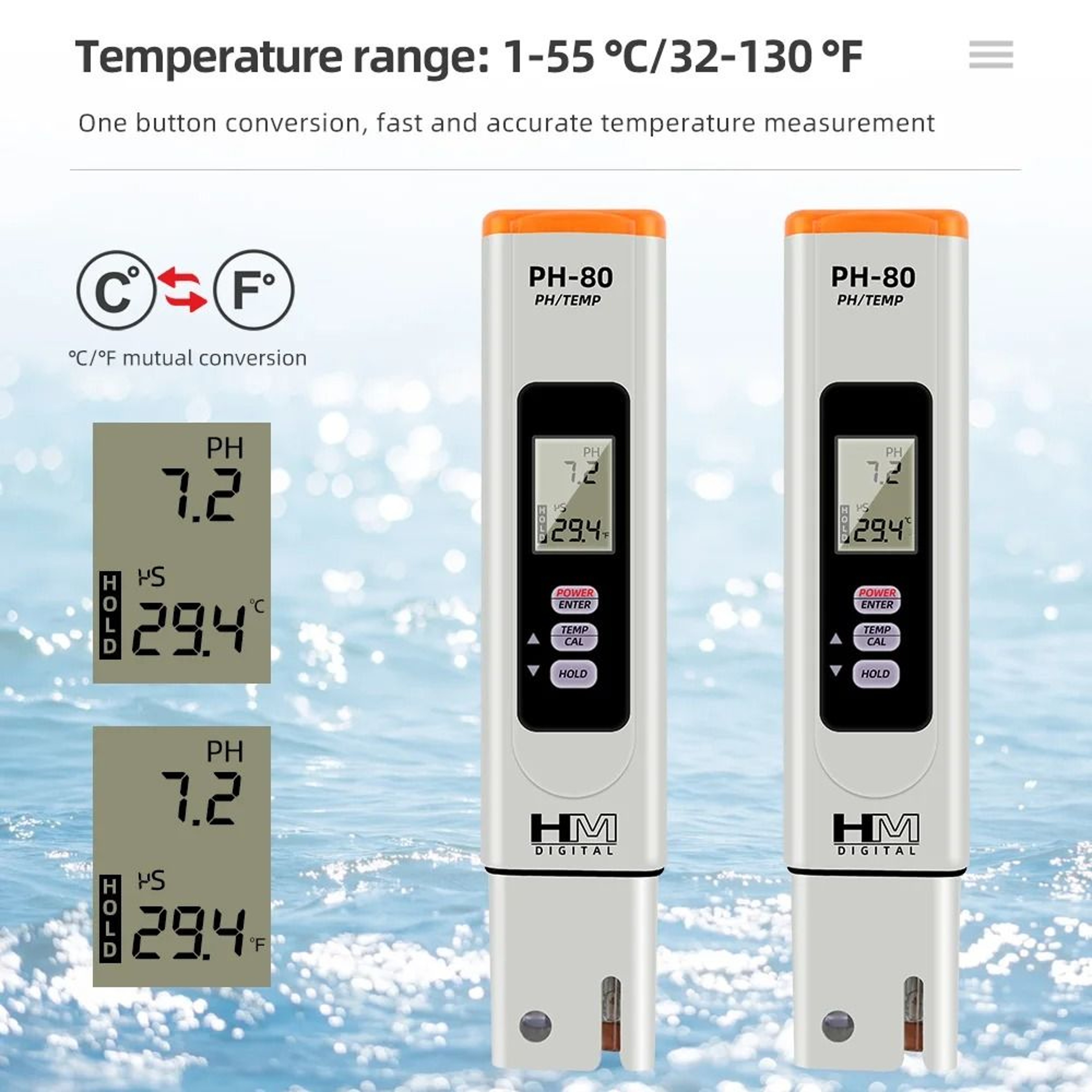 Digital Water Quality PH And Temperature Meter Tester Pen With ATC For Aquariums Hydroponics And Po 3
