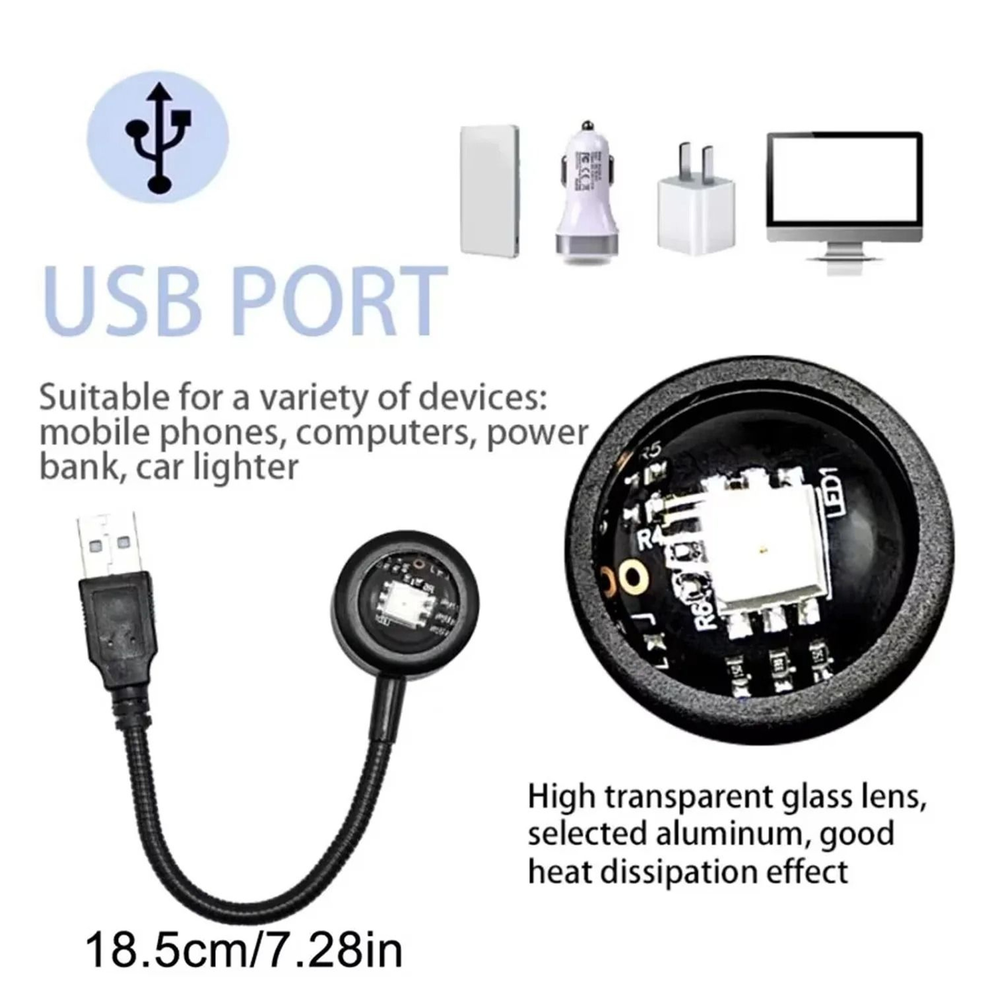 USB Sunset Lamp LED Projection Night Light Atmospheric Ambient Wall Projector For Home Bedroom Deco 4