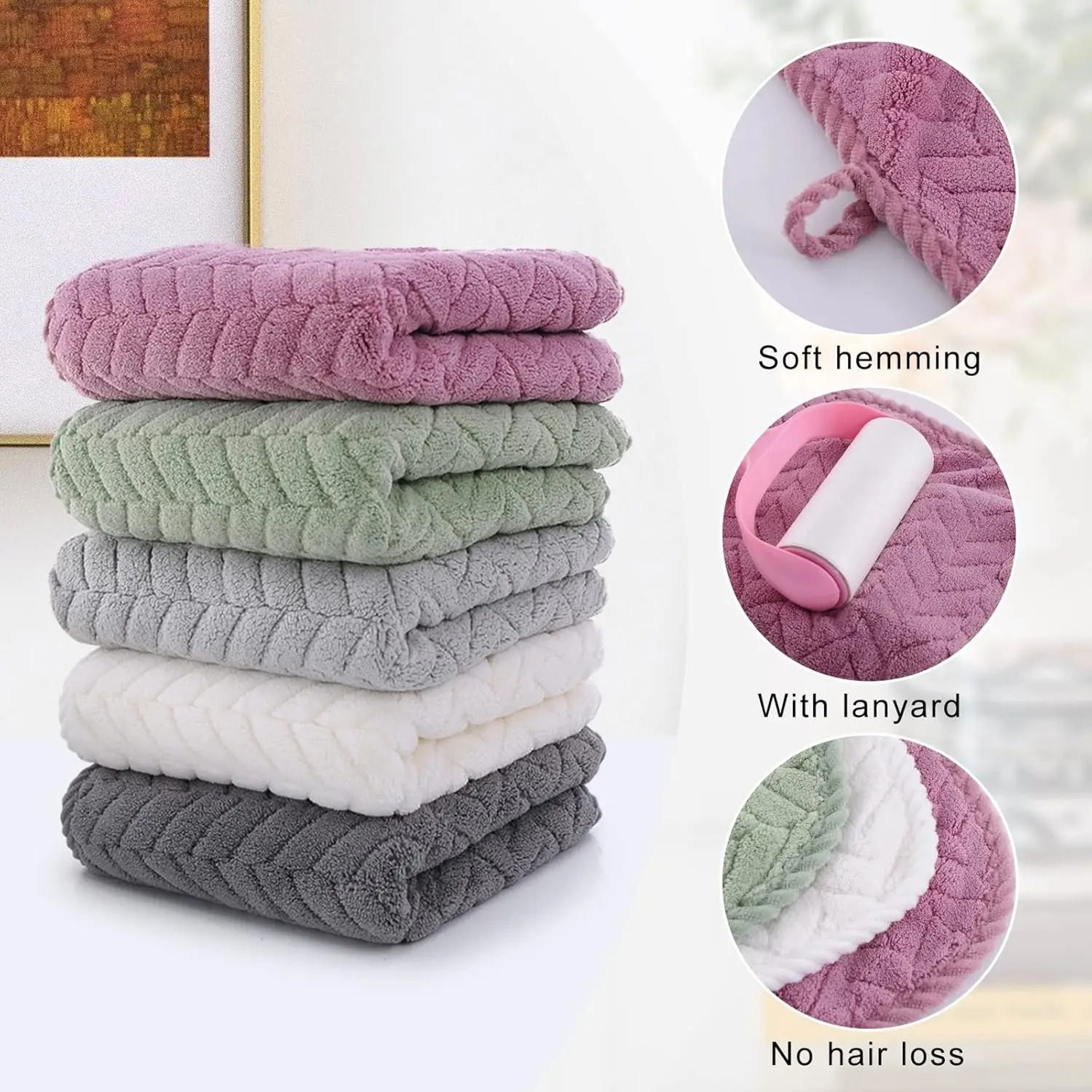 Soft Absorbent Microfiber Face And Hand Towel Quick Dry Non Shedding Hair Bath Towel For Bathroom F 2