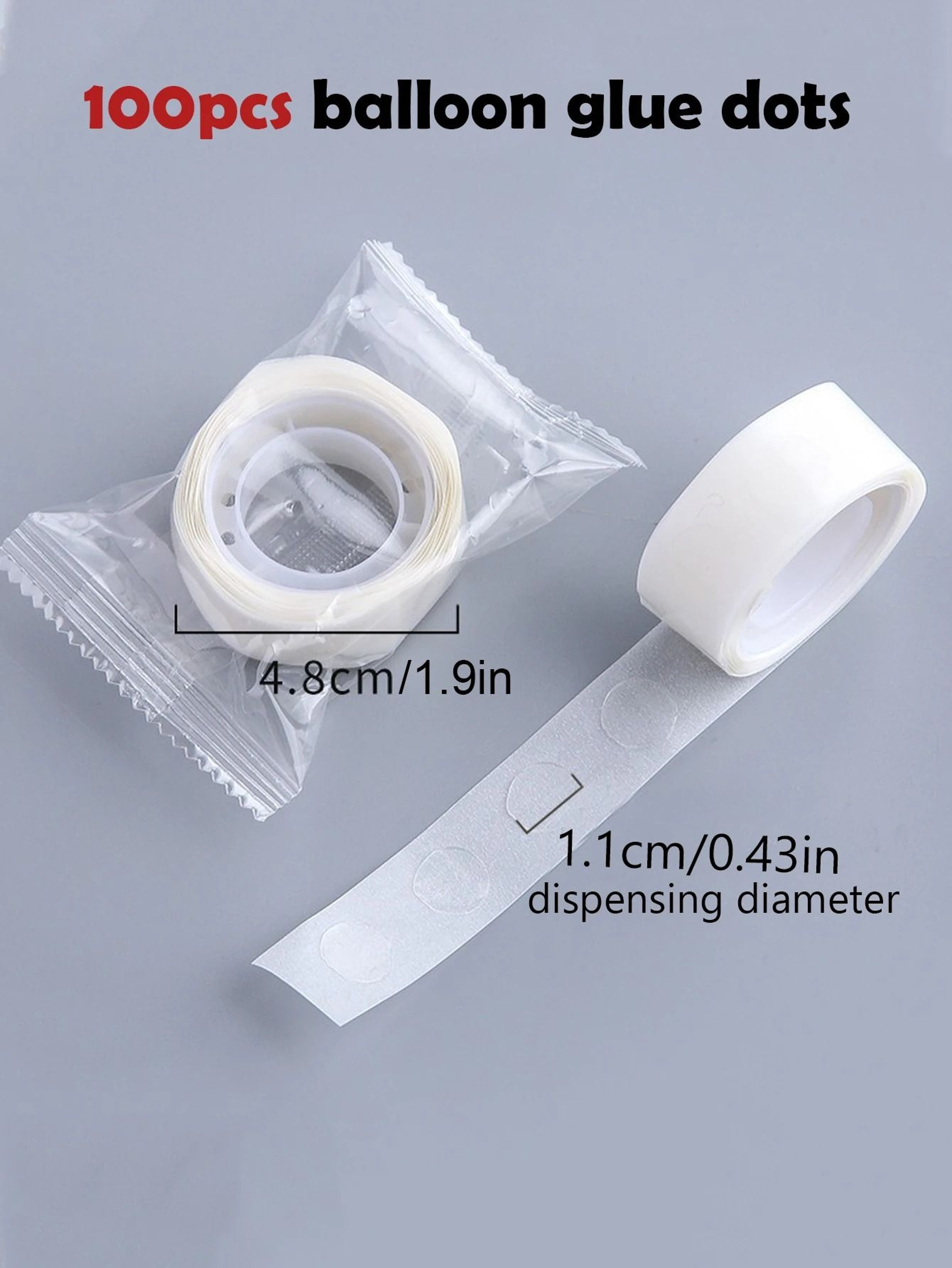 1000 Pack Clear Double Sided Glue Dots Traceless Balloon Tape Sticky Dots – view 10