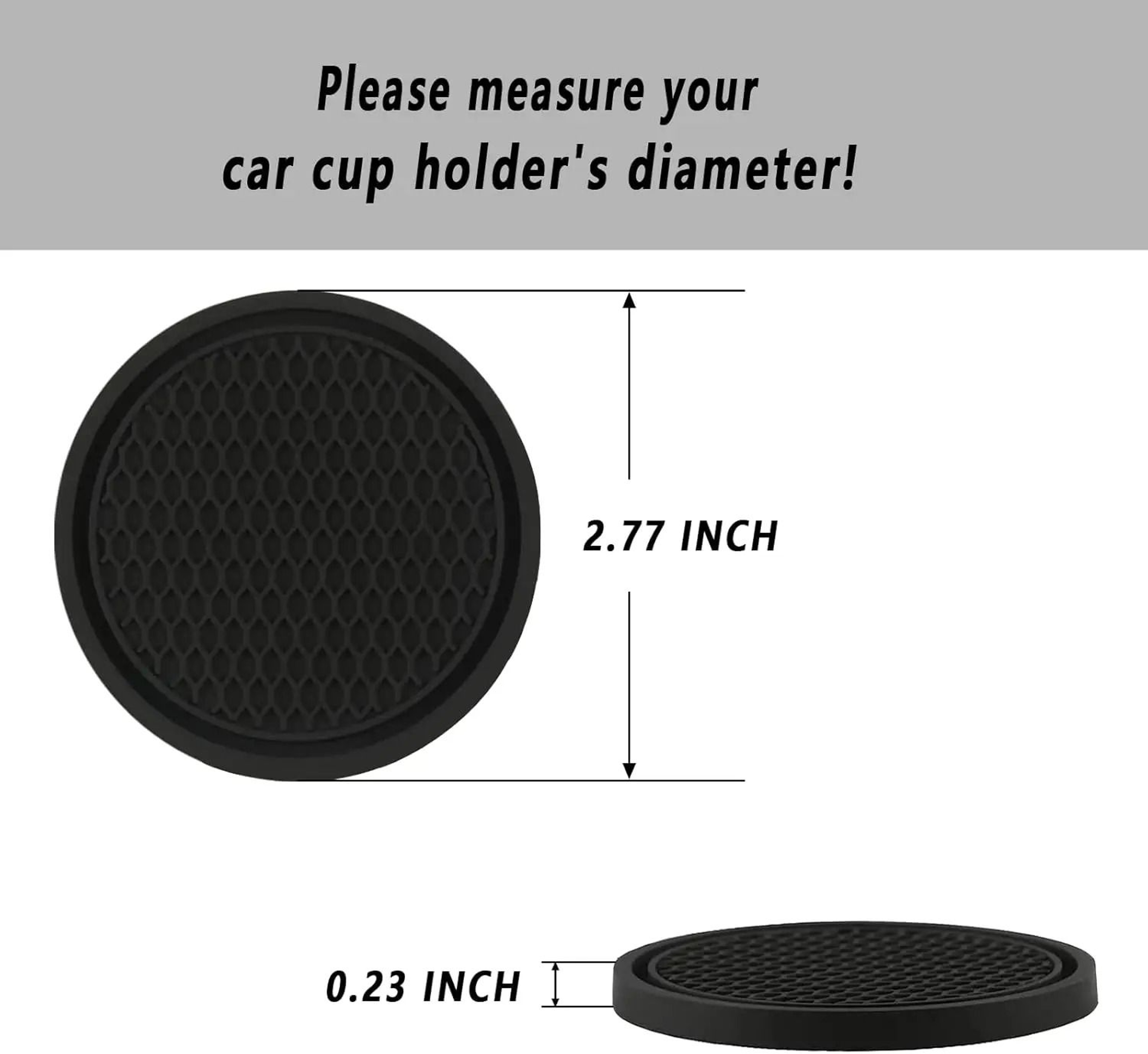 Universal Car Coasters Non Slip Cup Holder Rubber Mat Auto Interior Accessories – view 9