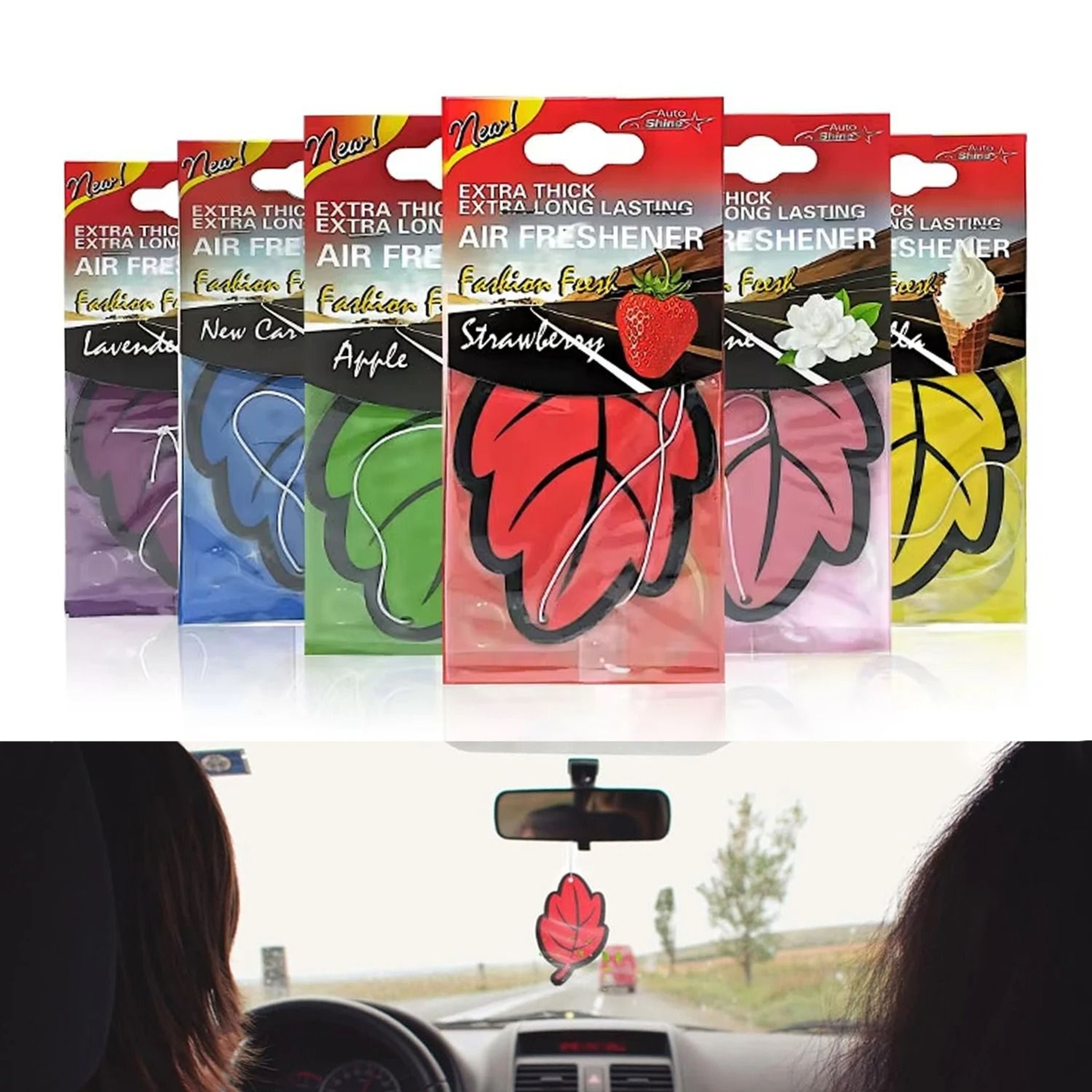 Car Air Freshener Hanging Fragrance Leaf Paper Odor Eliminator For Auto Interior 0