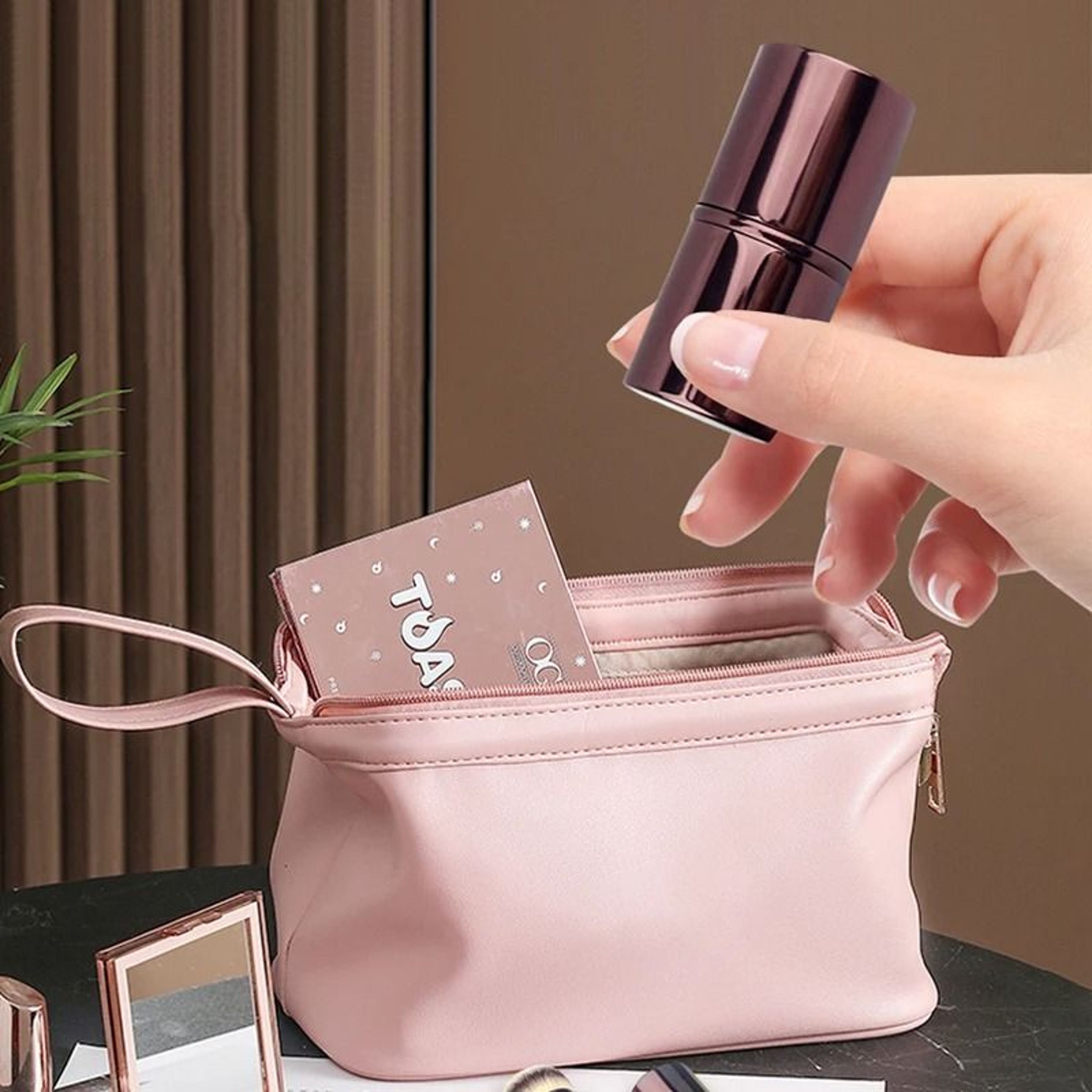 Retractable Kabuki Makeup Brush Soft Travel Foundation Powder Blush Face Cosmetic Tool 5