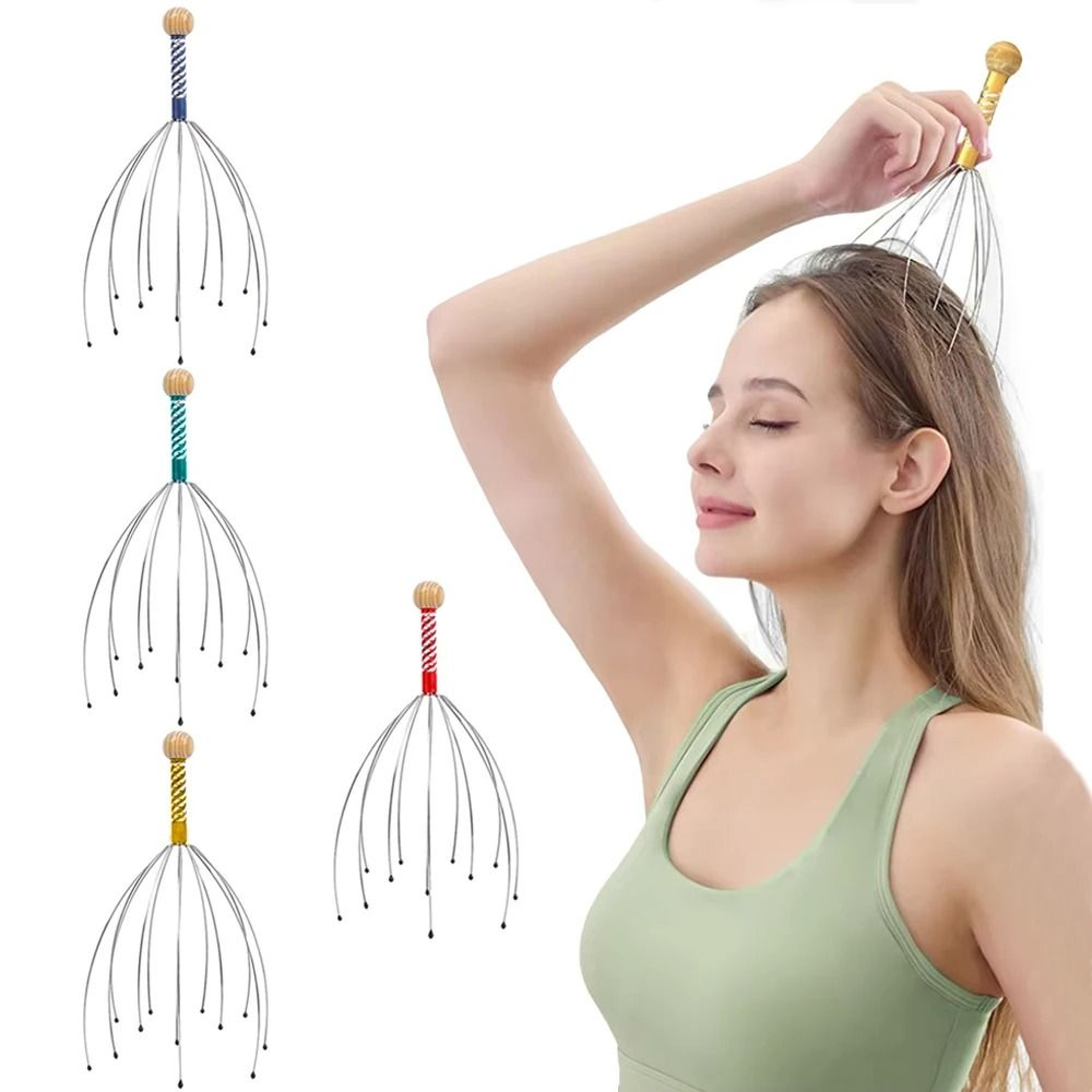 Octopus Scalp Massager Brain Relaxer Claw Relief Scratcher Tool For Stress Relief 6