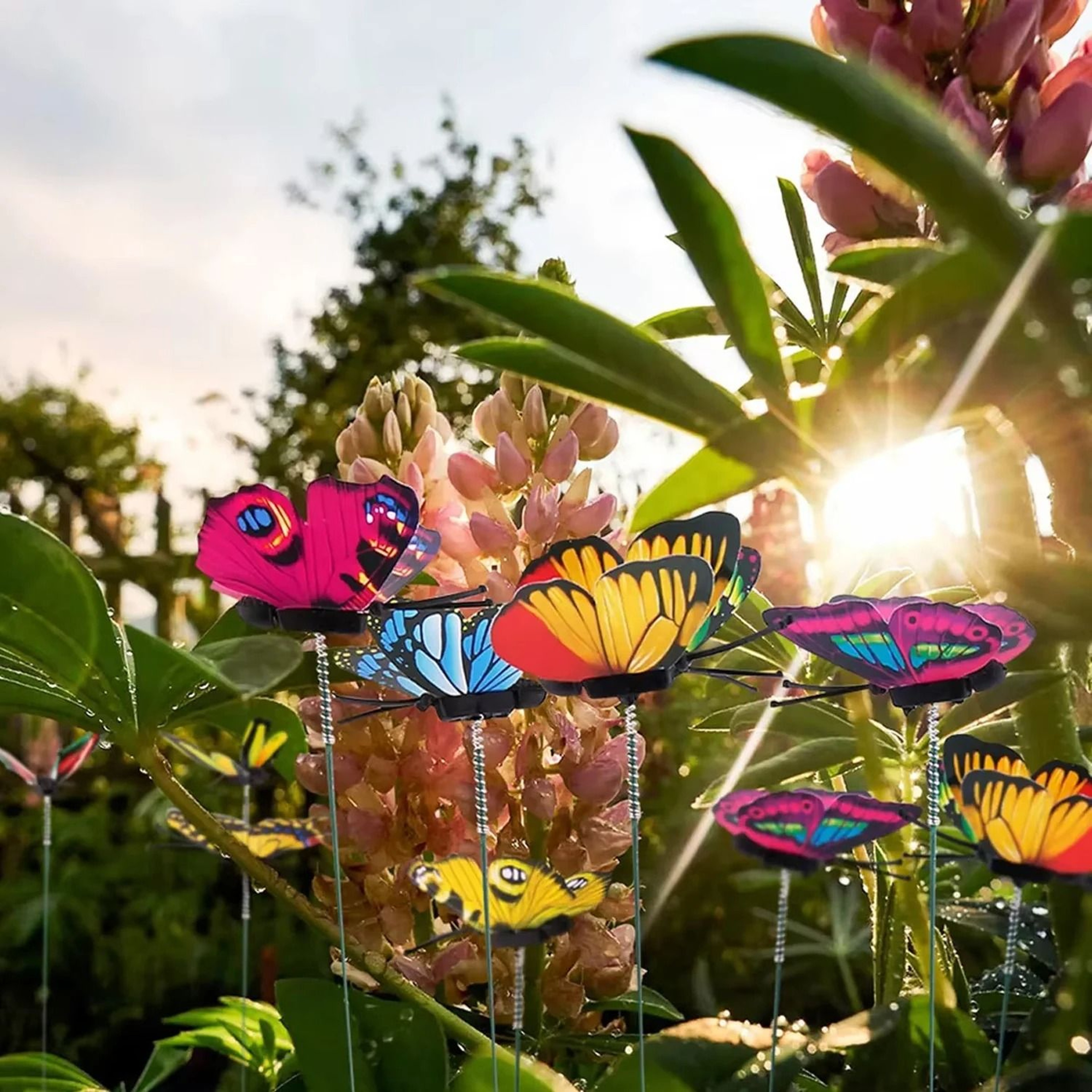 Colorful 3D Waterproof Simulation Butterfly Stakes For Garden Patio And Flower Pot Decor 5