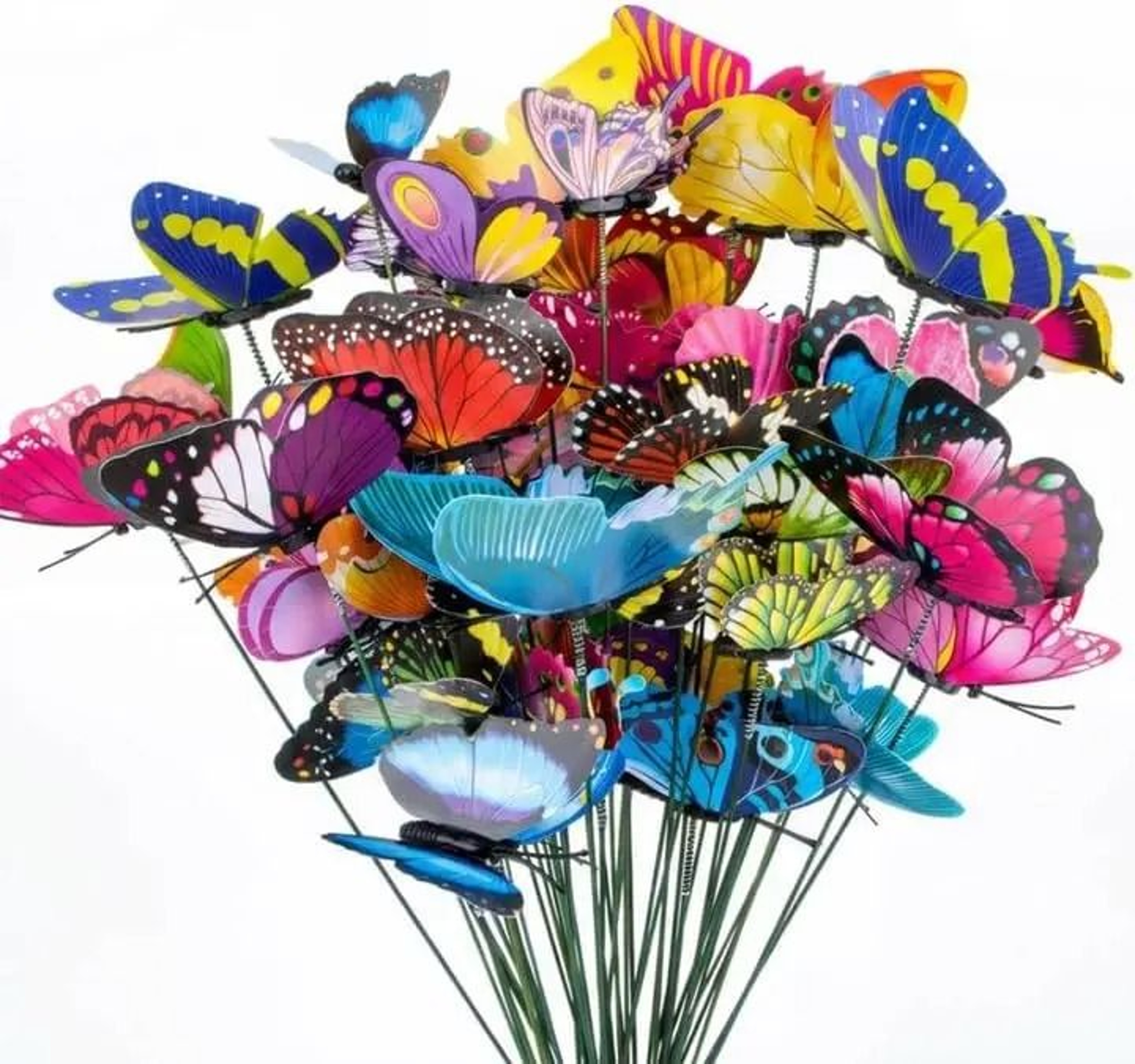 Colorful 3D Waterproof Simulation Butterfly Stakes For Garden Patio And Flower Pot Decor 7