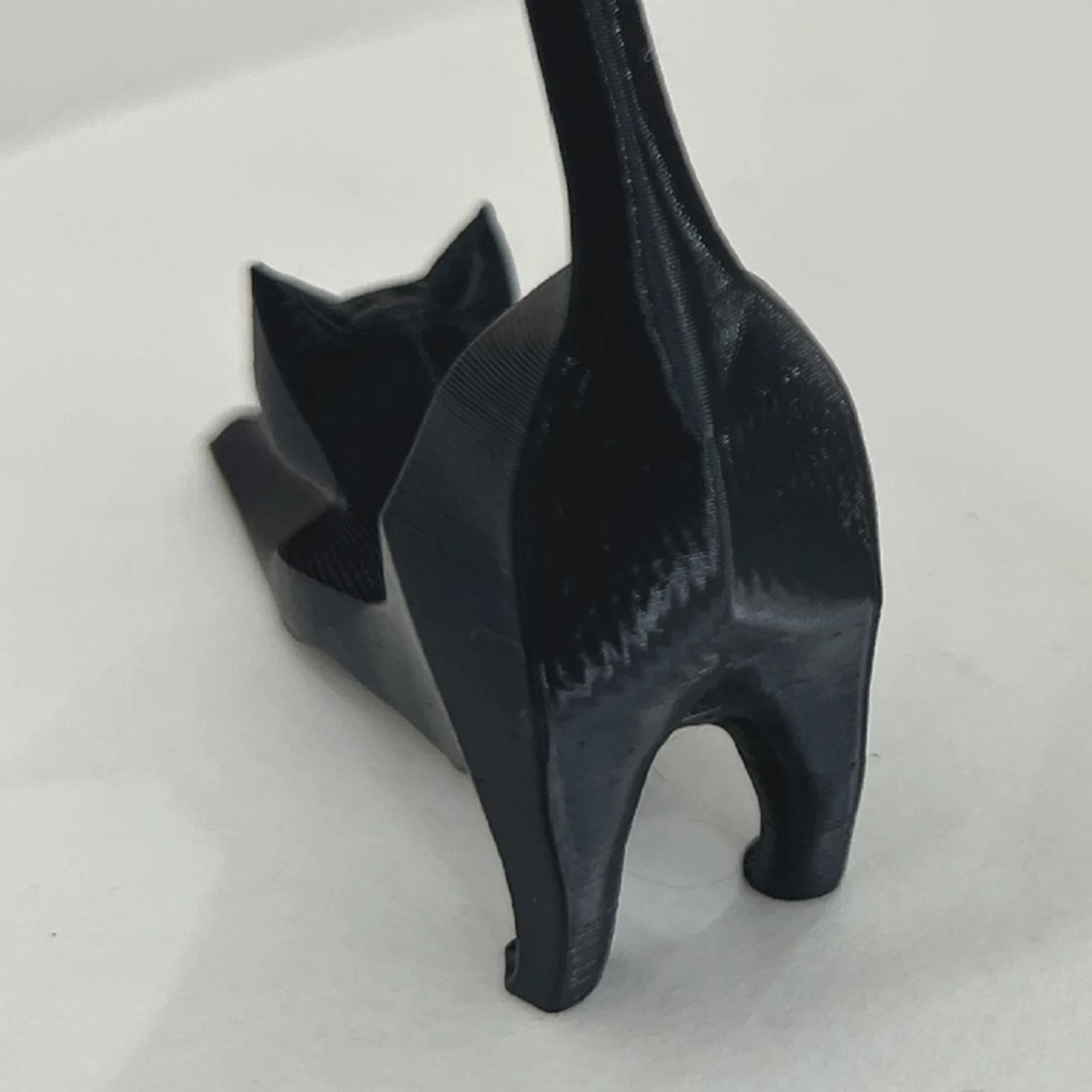 Tiny Stretching Cat Sculpture Miniature Figurine For Bookshelf And Desk Decor 2