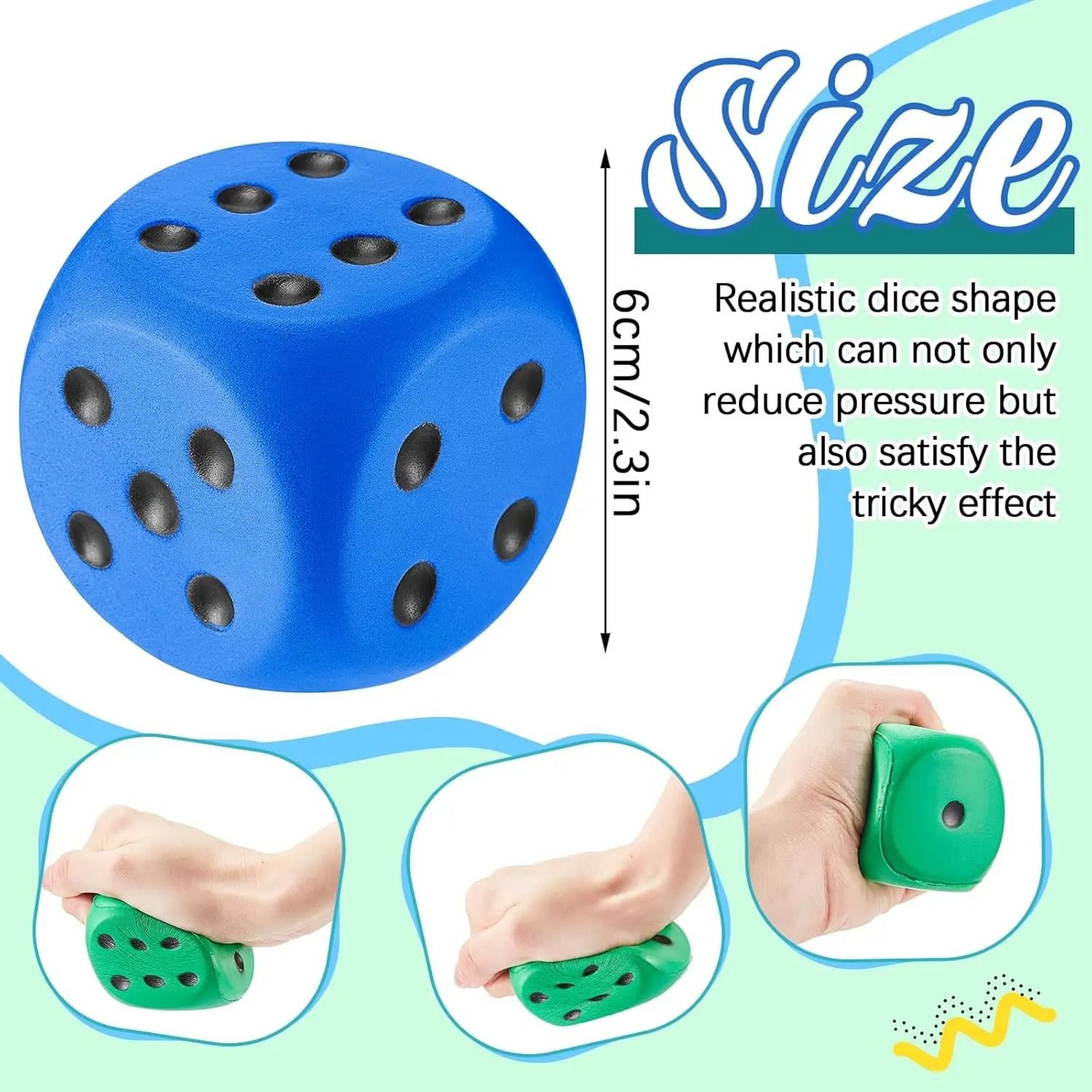 Large Foam Dice Set Soft Jumbo 6 Sided Dot Rebound Dice 4