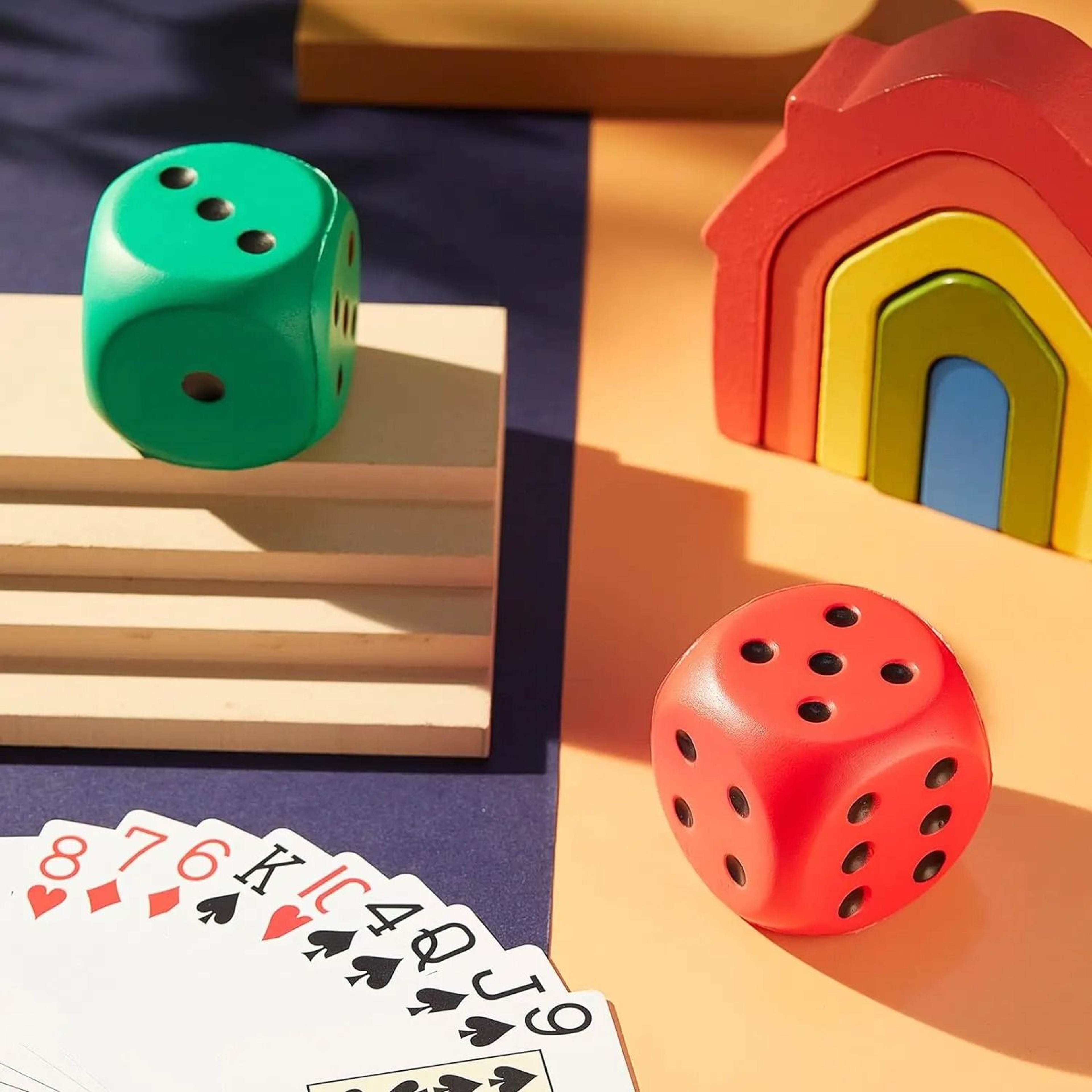 Large Foam Dice Set Soft Jumbo 6 Sided Dot Rebound Dice 2
