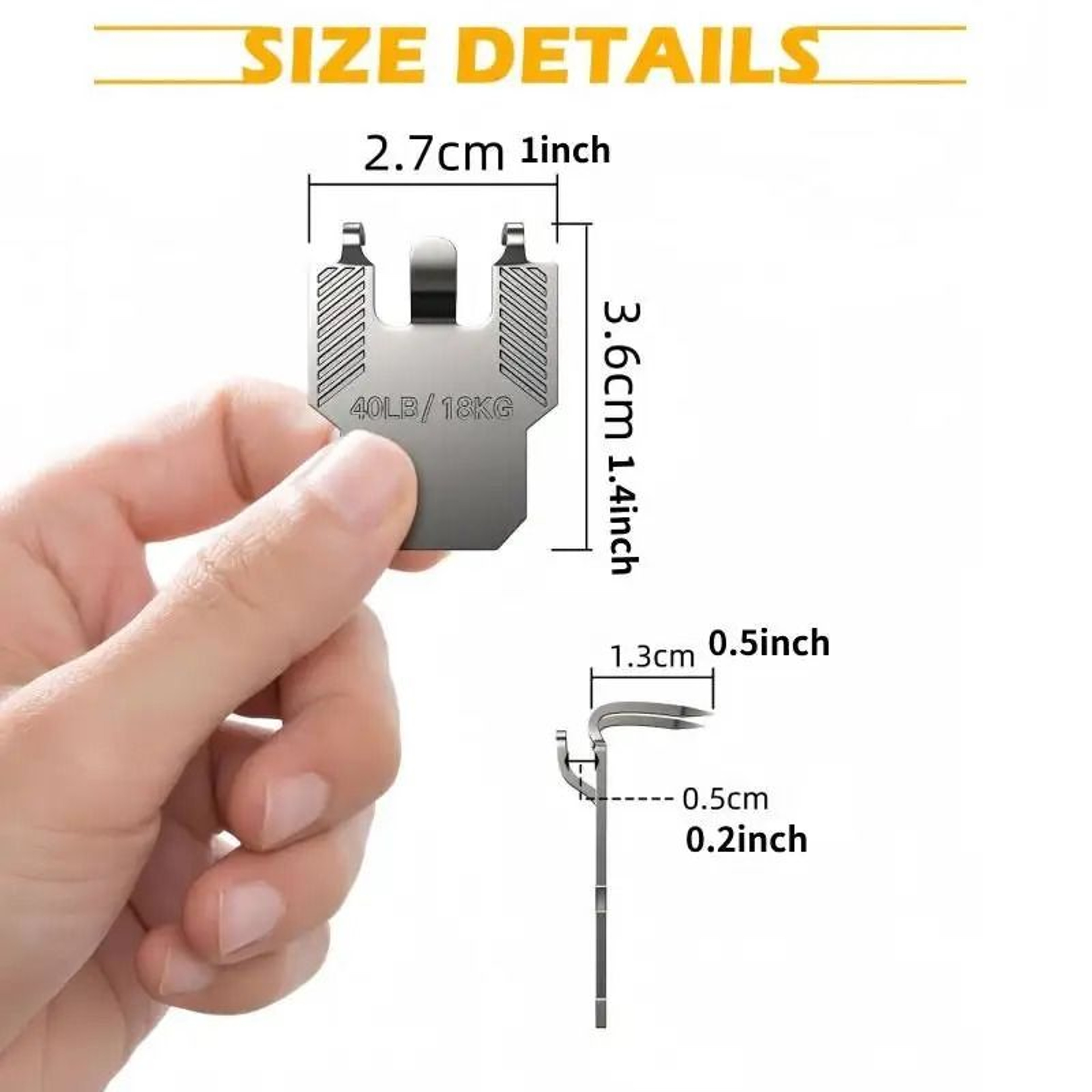 Drywall Picture Hanging Claw Hooks Wall Frame Utility Hooks Set 4