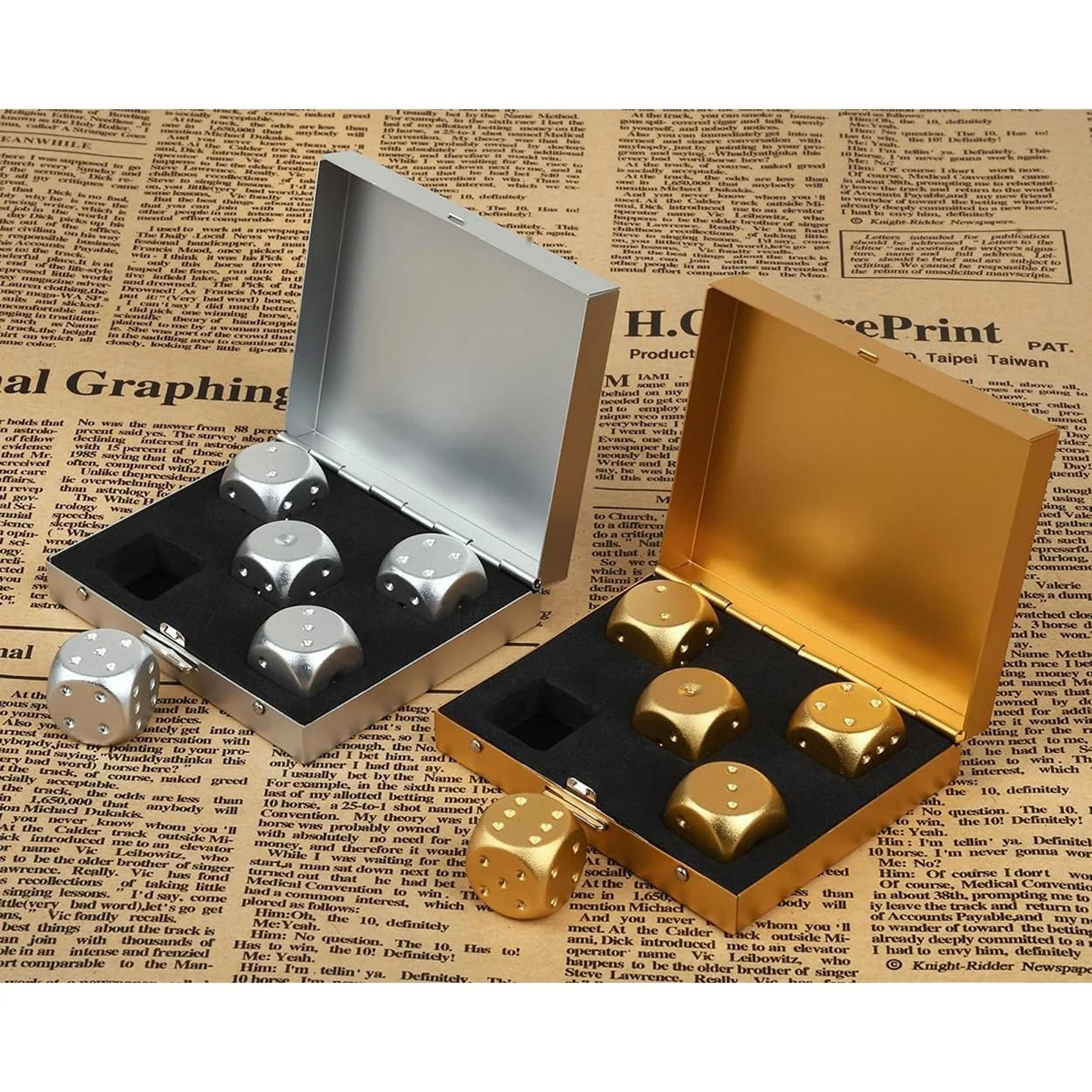 Aluminum Alloy Metal Dice Set Portable Six Sided Tabletop Gaming Dice 1