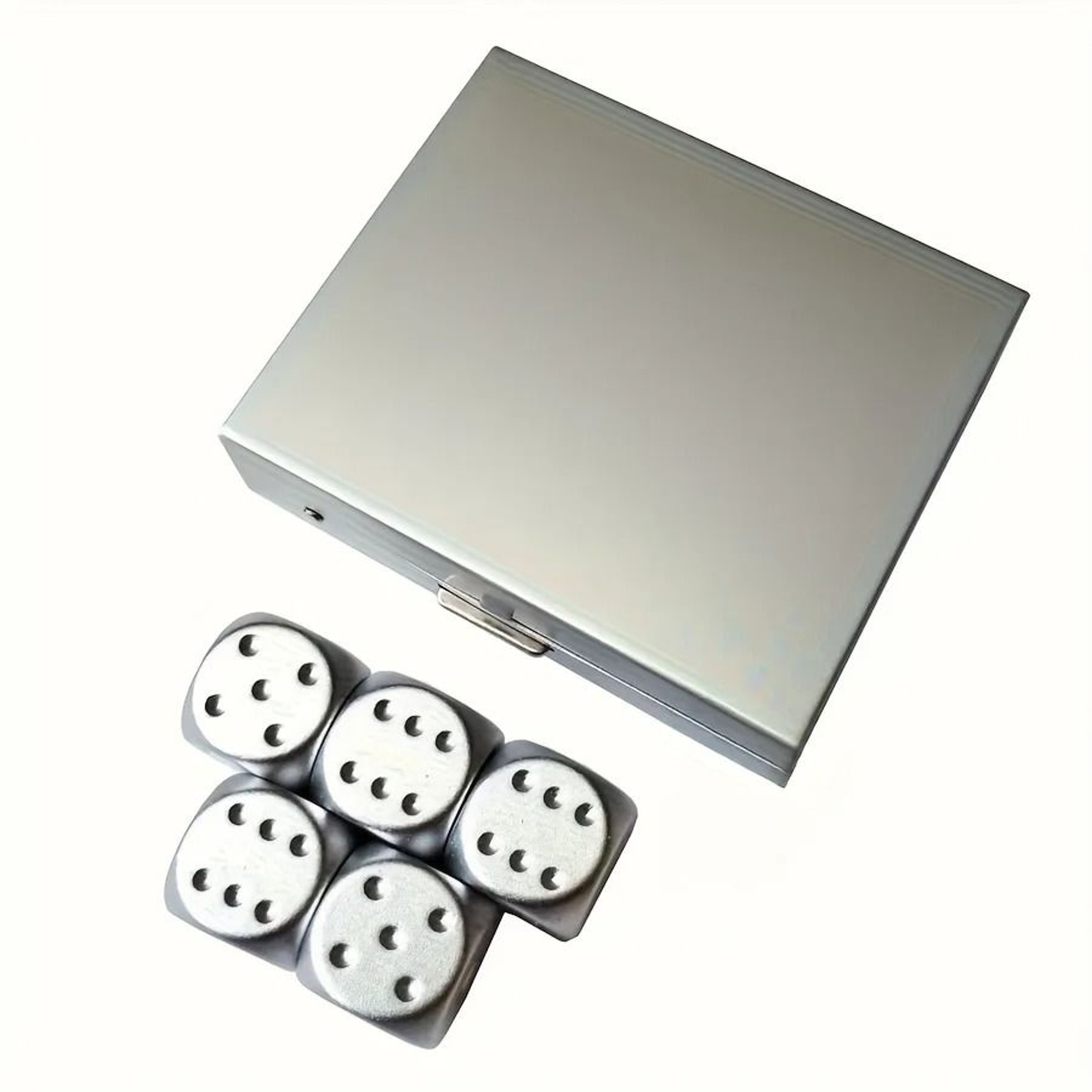 Aluminum Alloy Metal Dice Set Portable Six Sided Tabletop Gaming Dice 10