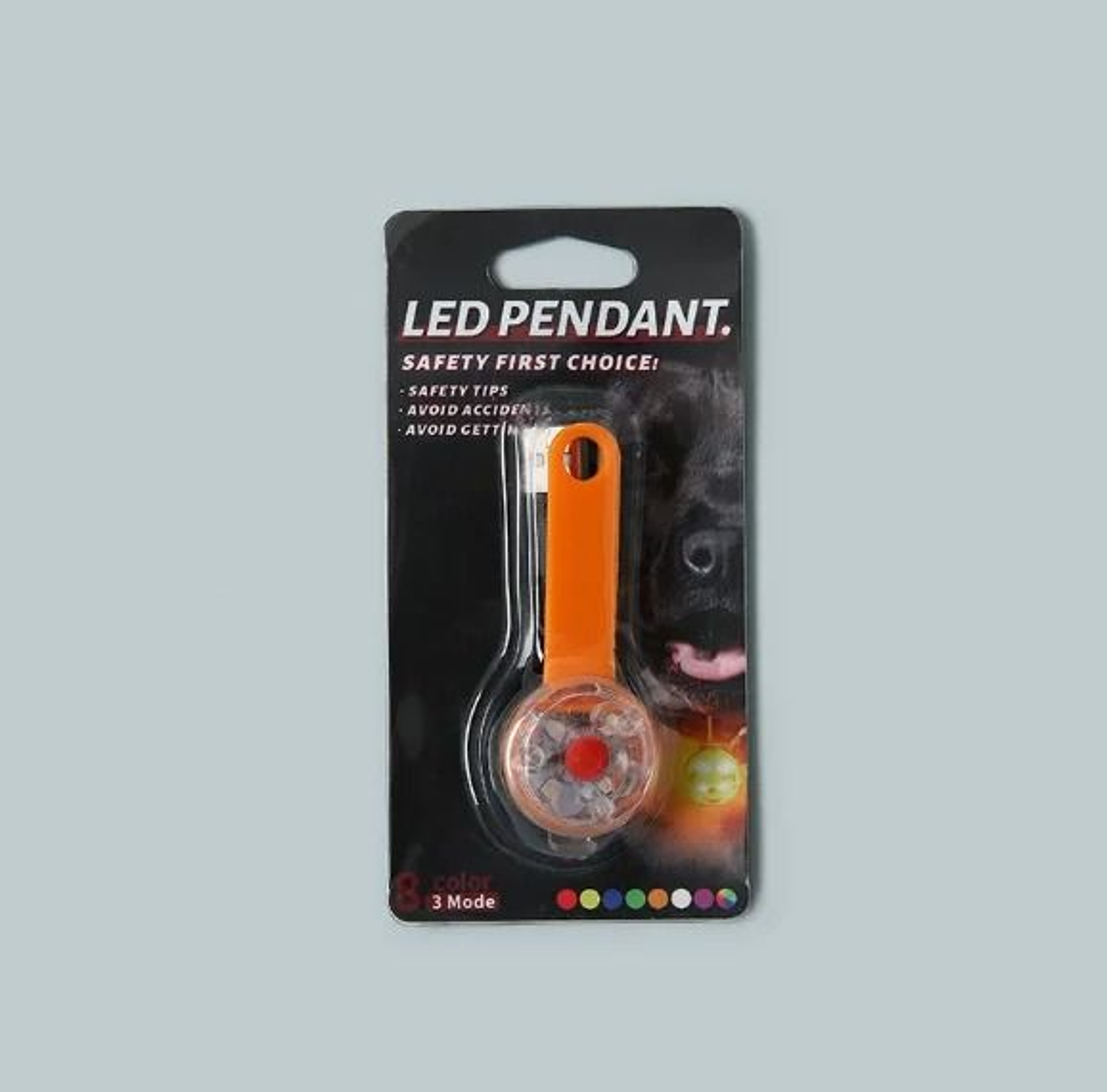 USB Rechargeable LED Dog Collar Light Waterproof Safety Flashing Tag Pendant 10