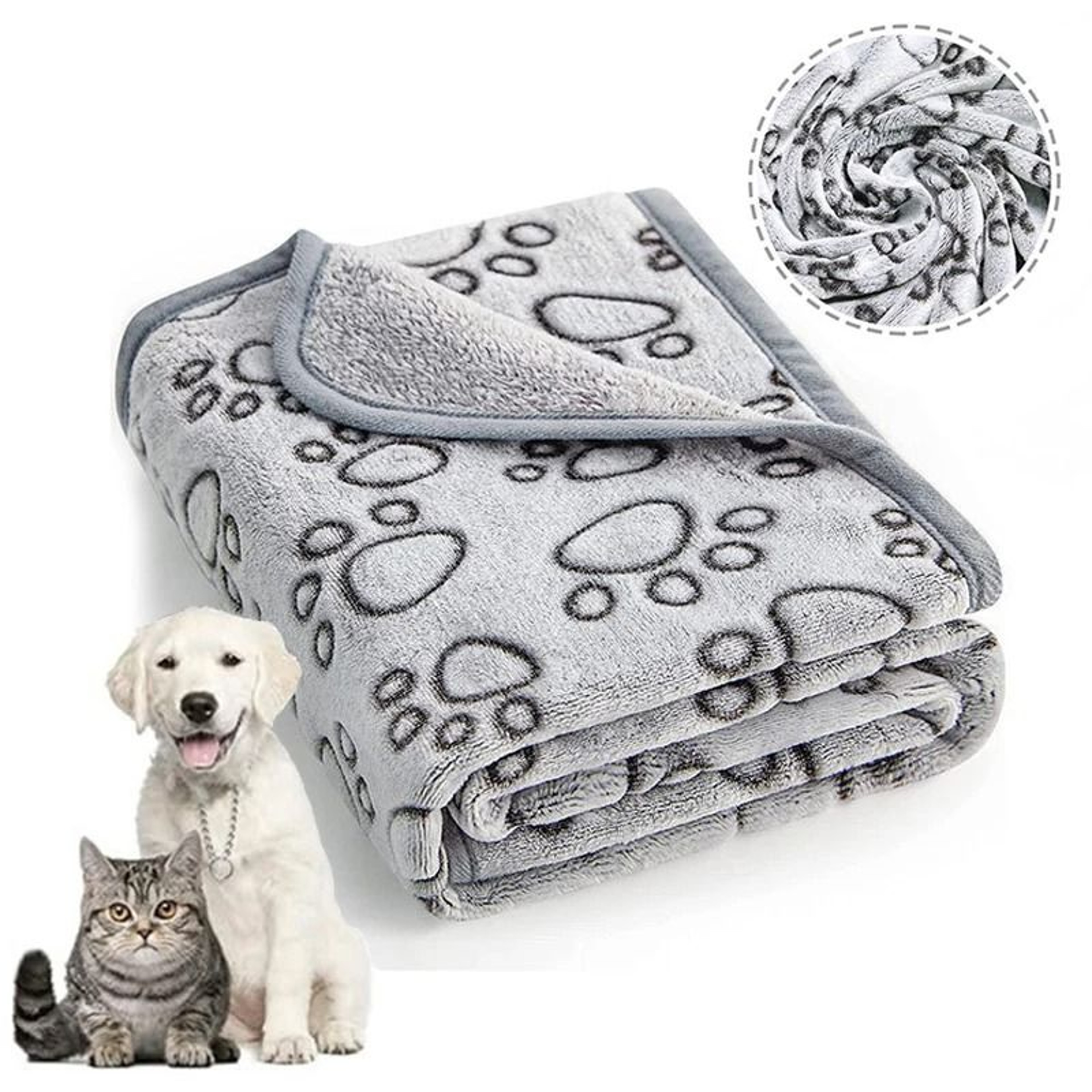 Autumn Winter Soft Fluffy Pet Blanket Cute Cartoon Pattern Warm Plush Cat Dog Mat 1