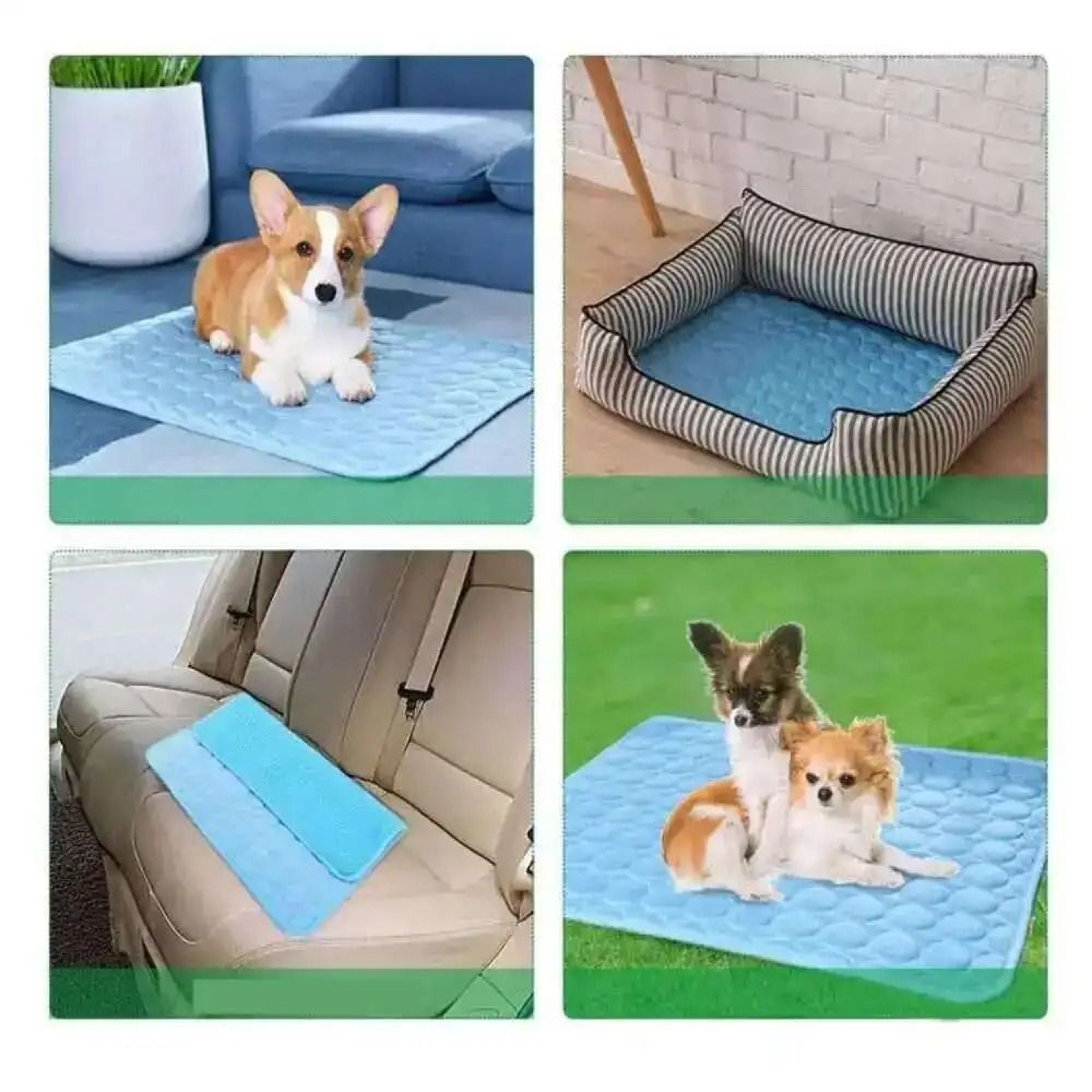 Summer Cooling Cat Dog Mat Ice Silk Breathable Washable Blanket Blanket Pad 1