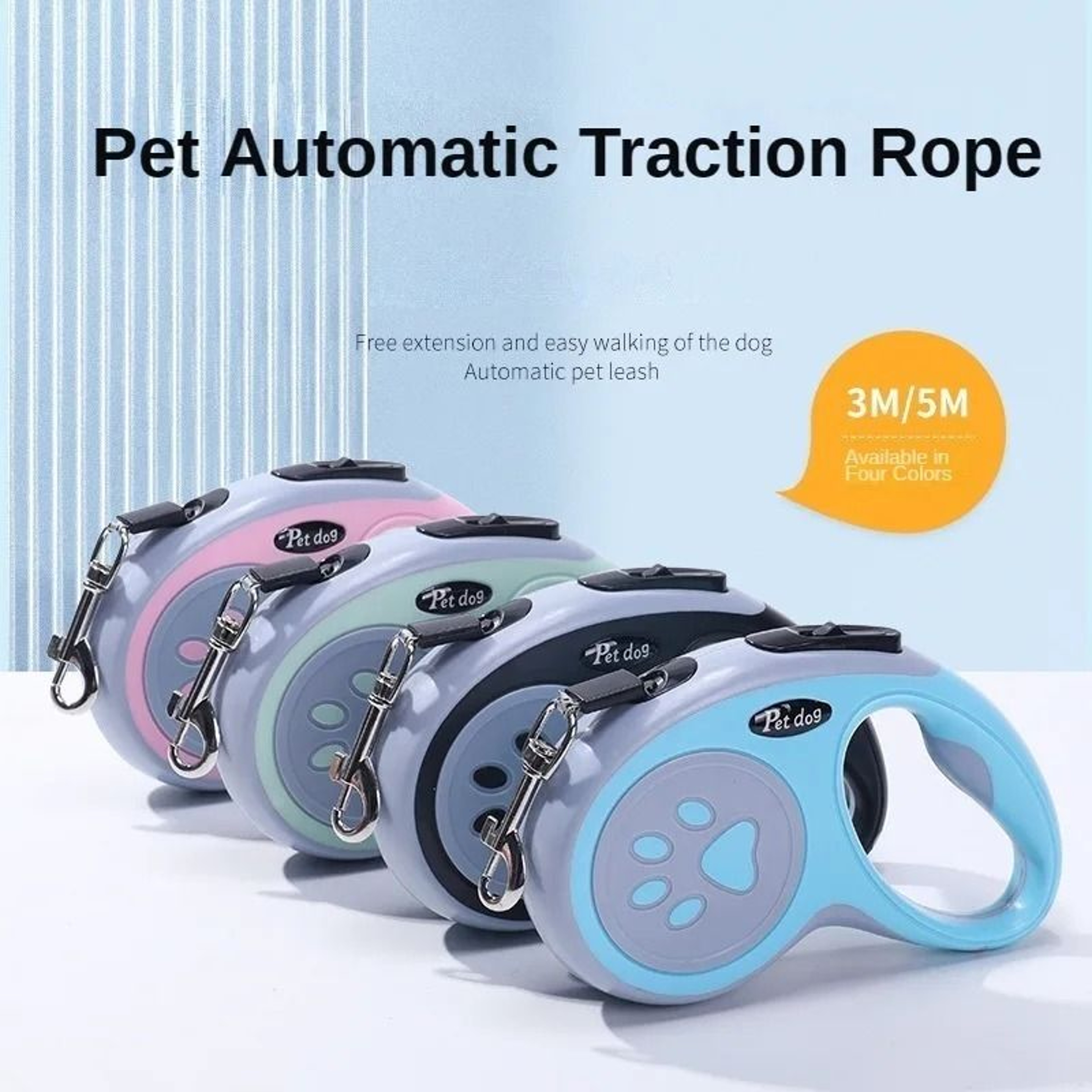 Automatic Retractable Nylon Dog Leash Extending Puppy Traction Rope Lead 2
