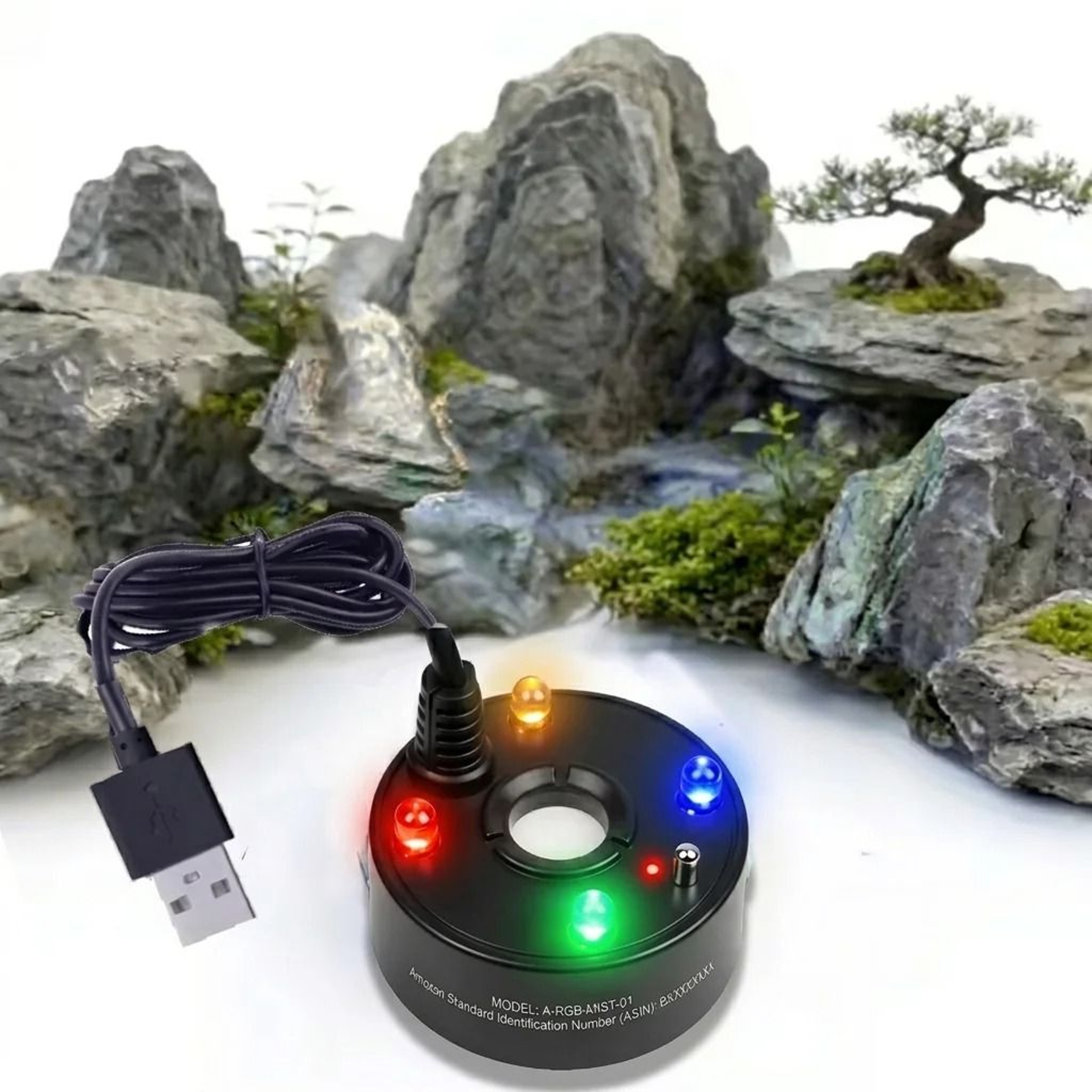 5V USB Mist Maker Fogger With Colorful LED Lights Ultrasonic Atomizer Sheet Module 0