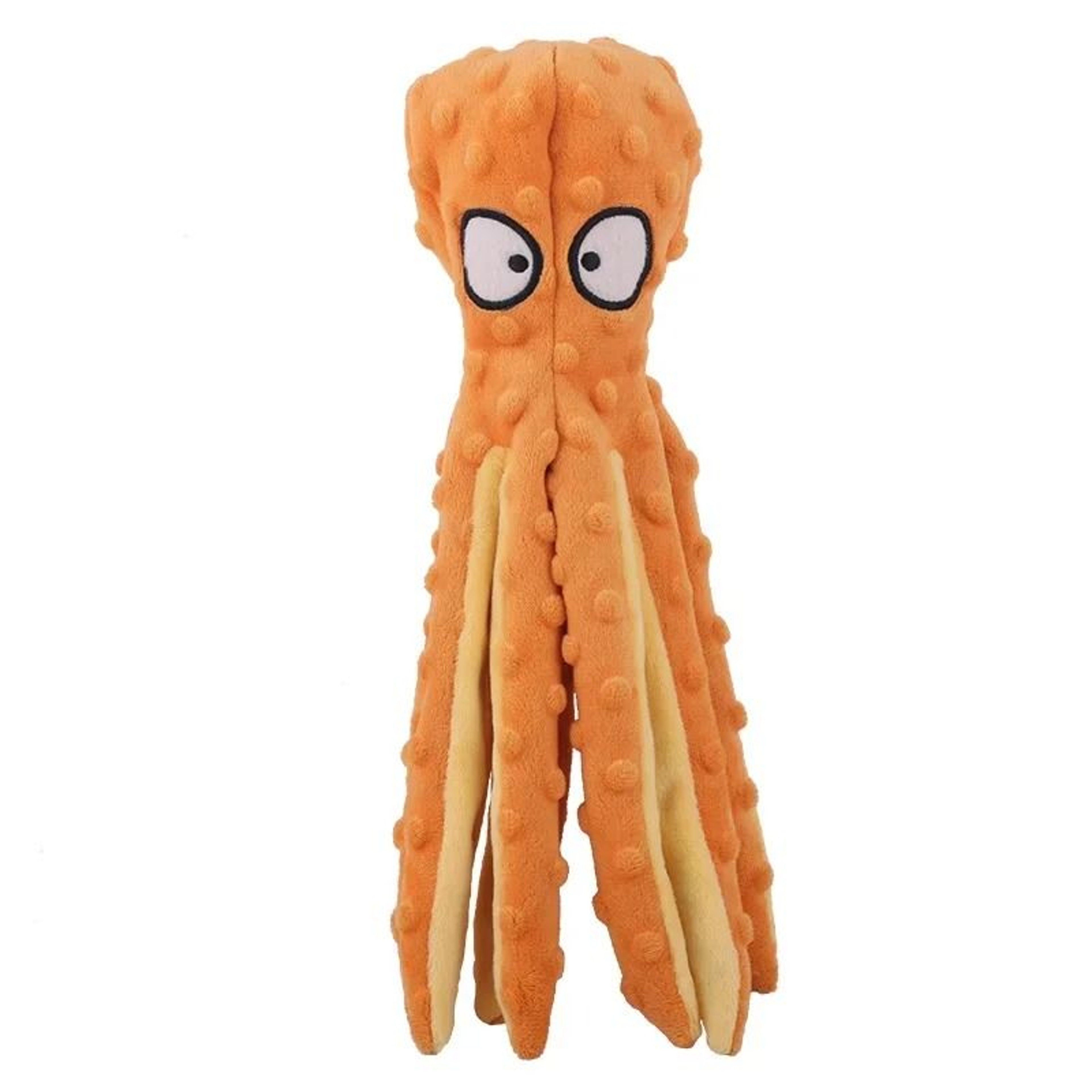 NoStuffing Squeaky Crinkle Octopus Plush Dog Chew Toy For Puppies Small Medium Dogs 9