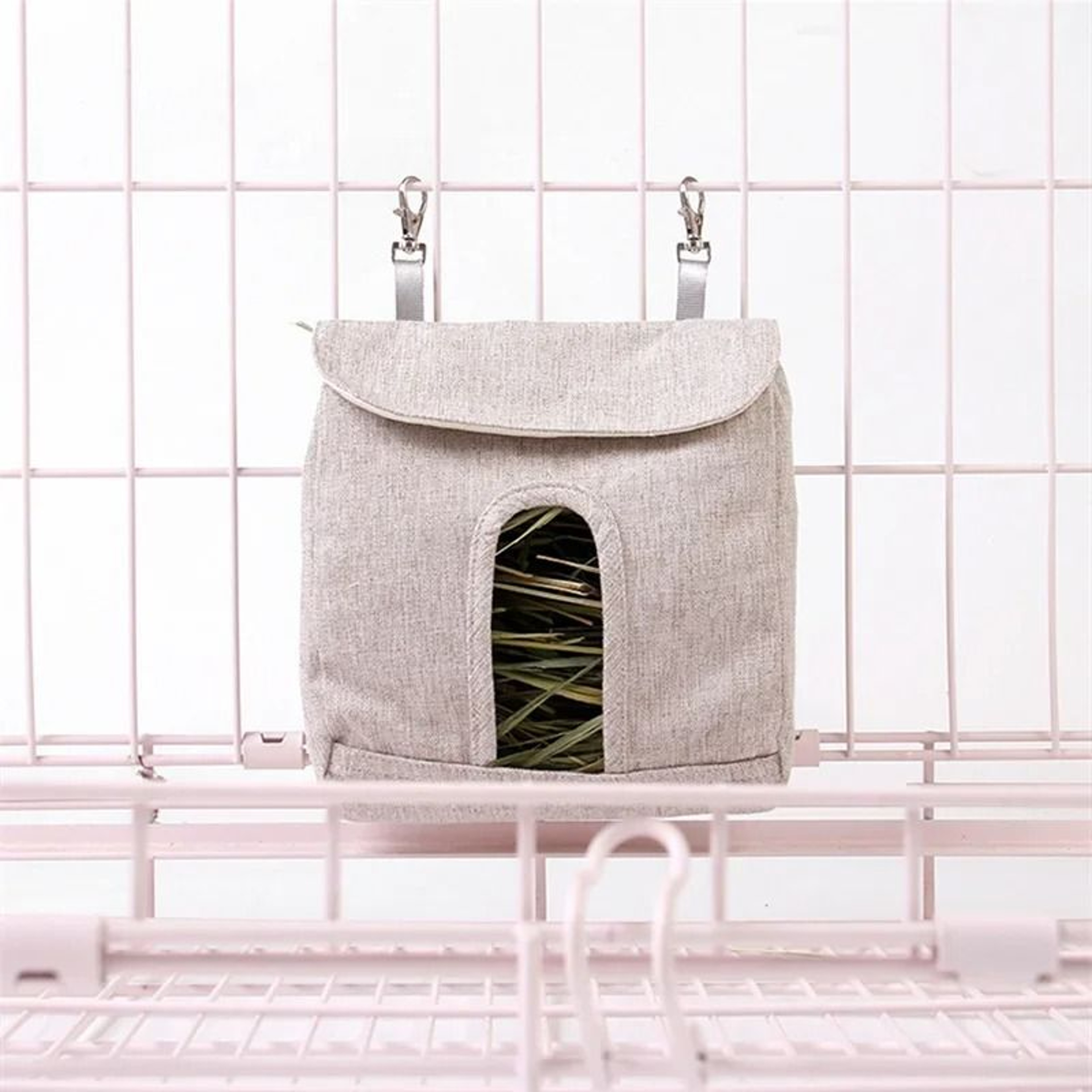 Hanging Hay Feeder Bag BiteResistant Hay Storage Sack For Rabbits Guinea Pigs 1