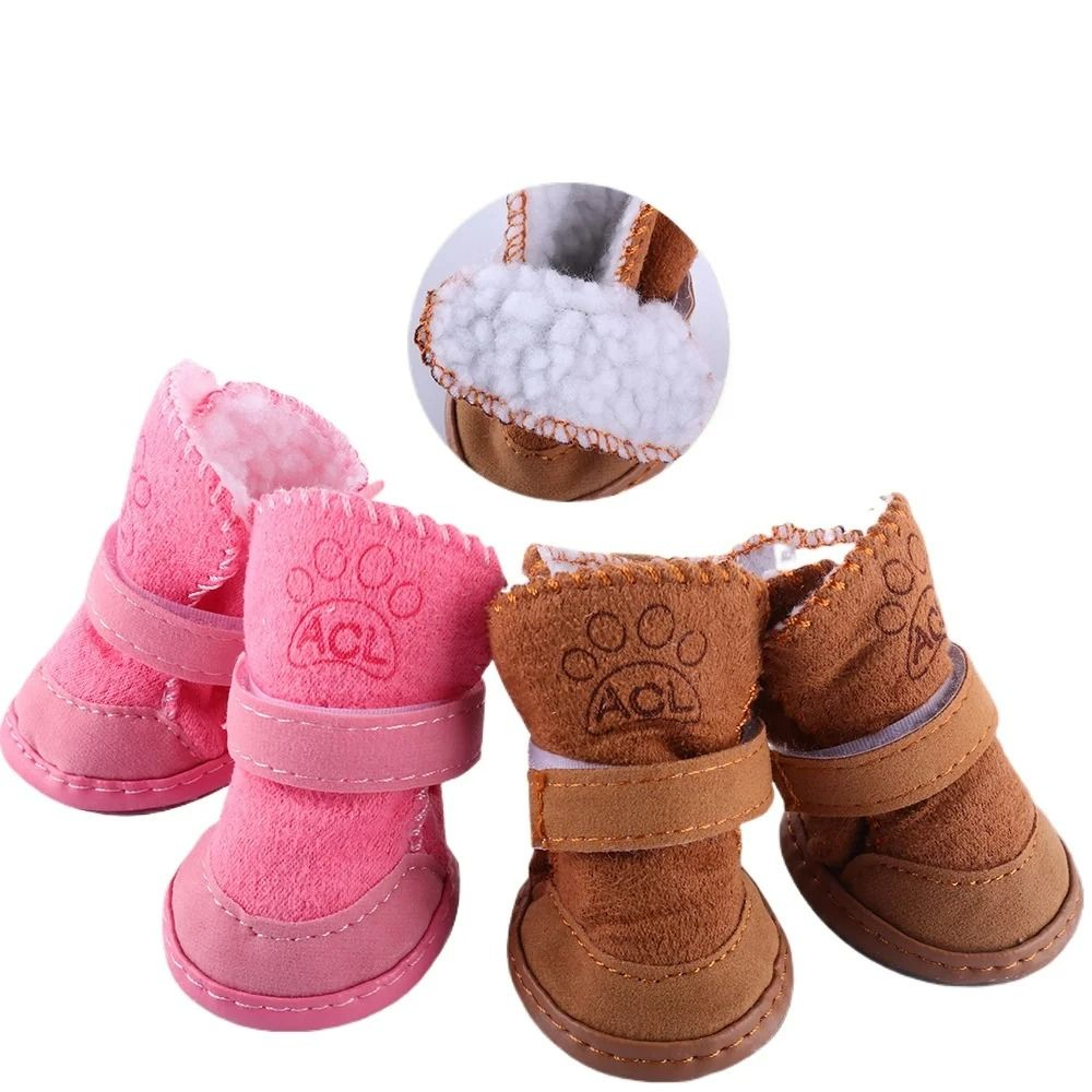 4Piece Set Warm Pet Dog Boots AntiSlip Outdoor Sneakers Foot Protector For Small Medium Dogs 0