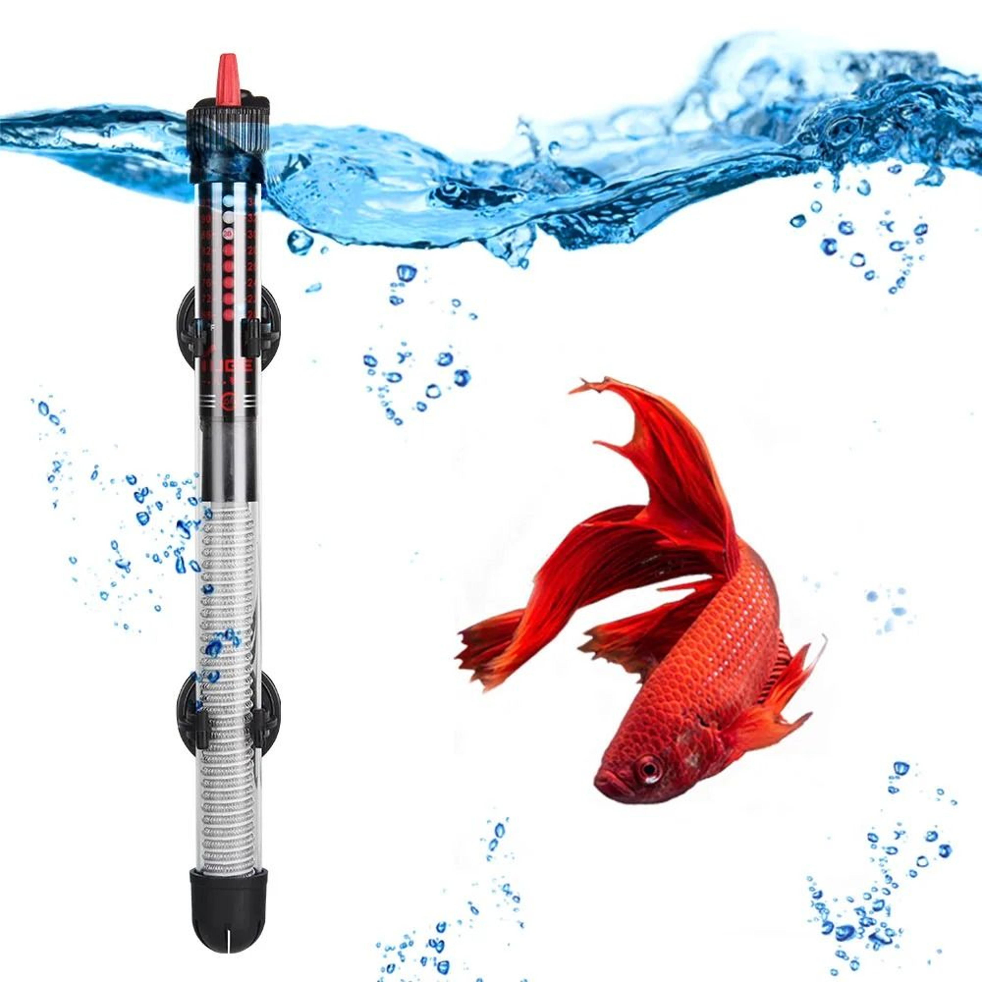 Adjustable Temperature Thermostat Submersible Aquarium Heater Rod 5
