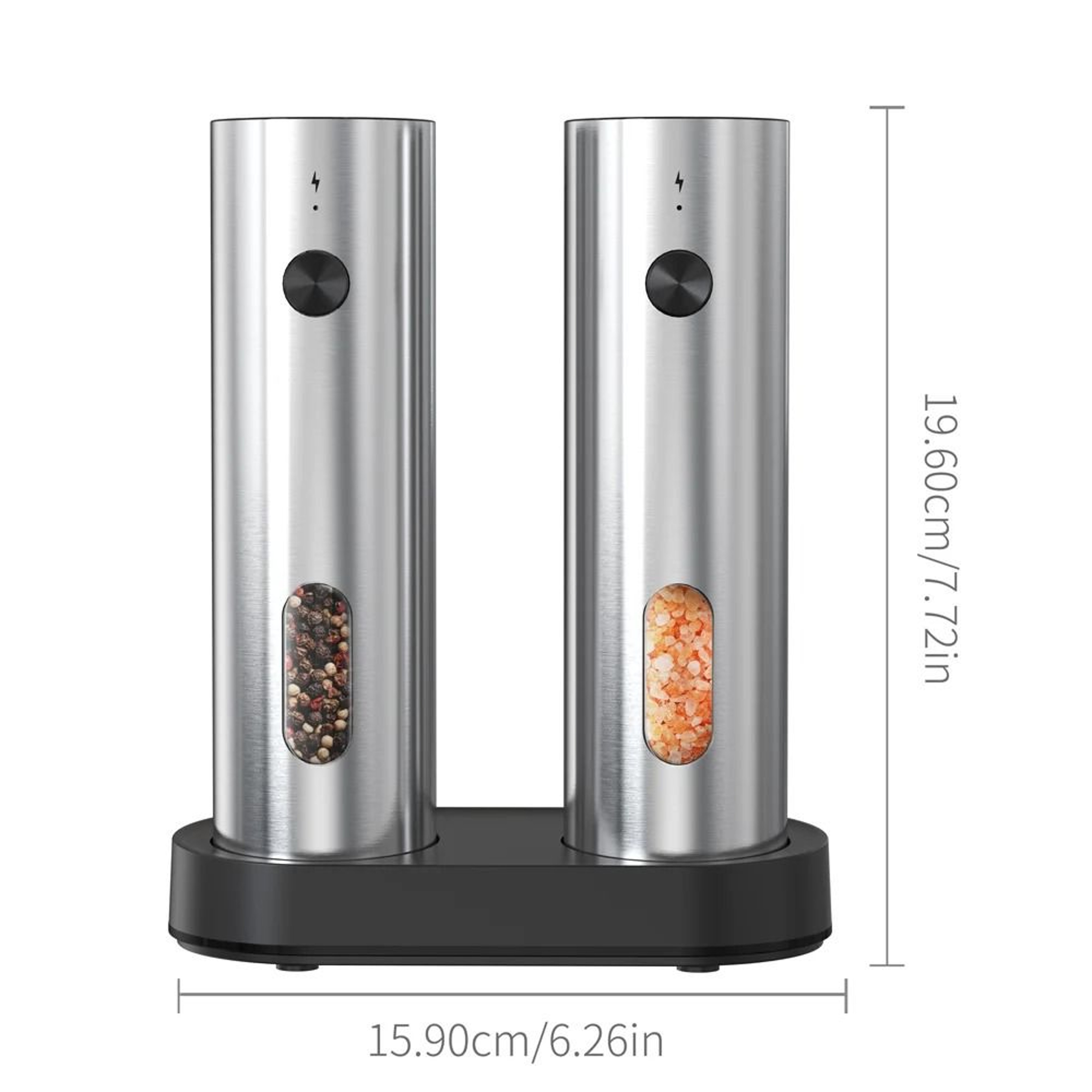 Automatic Electric Salt And Pepper Mill USB Rechargeable Spice Grinder With LED Light And Adjustabl 5