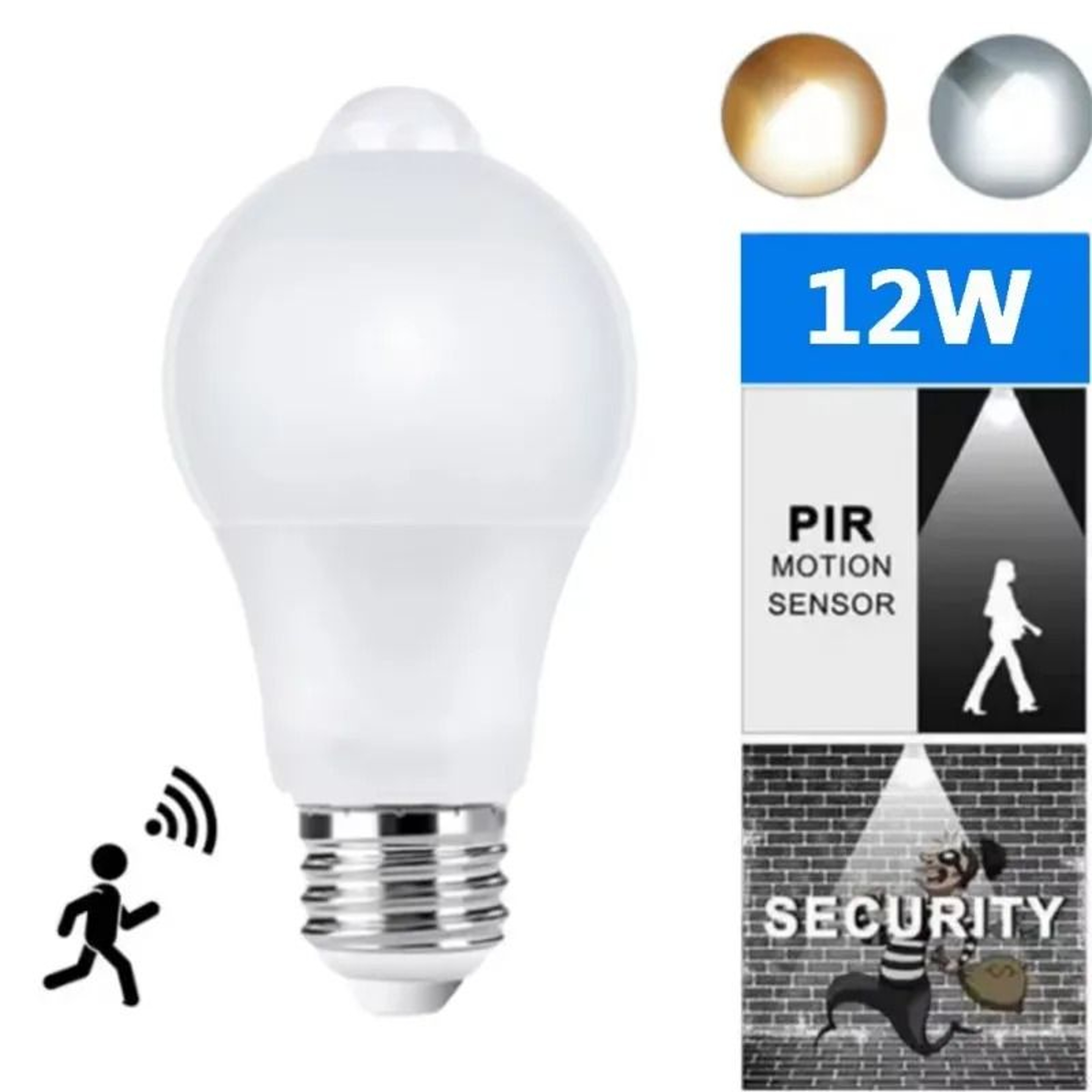 PIR Motion Sensor LED Light Bulb Automatic Sound  Motion Activated E27 Smart Lamp 1