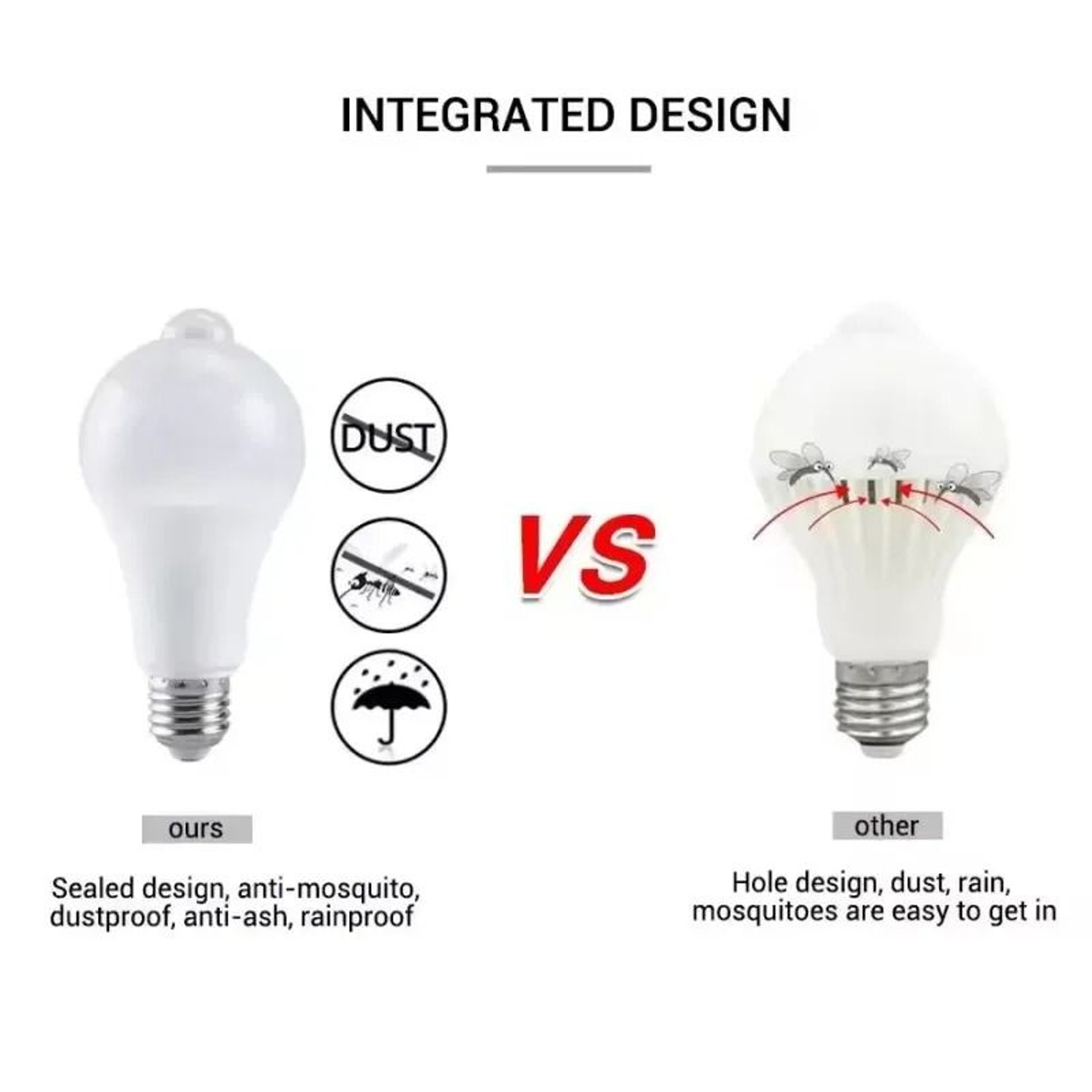 PIR Motion Sensor LED Light Bulb Automatic Sound  Motion Activated E27 Smart Lamp 3