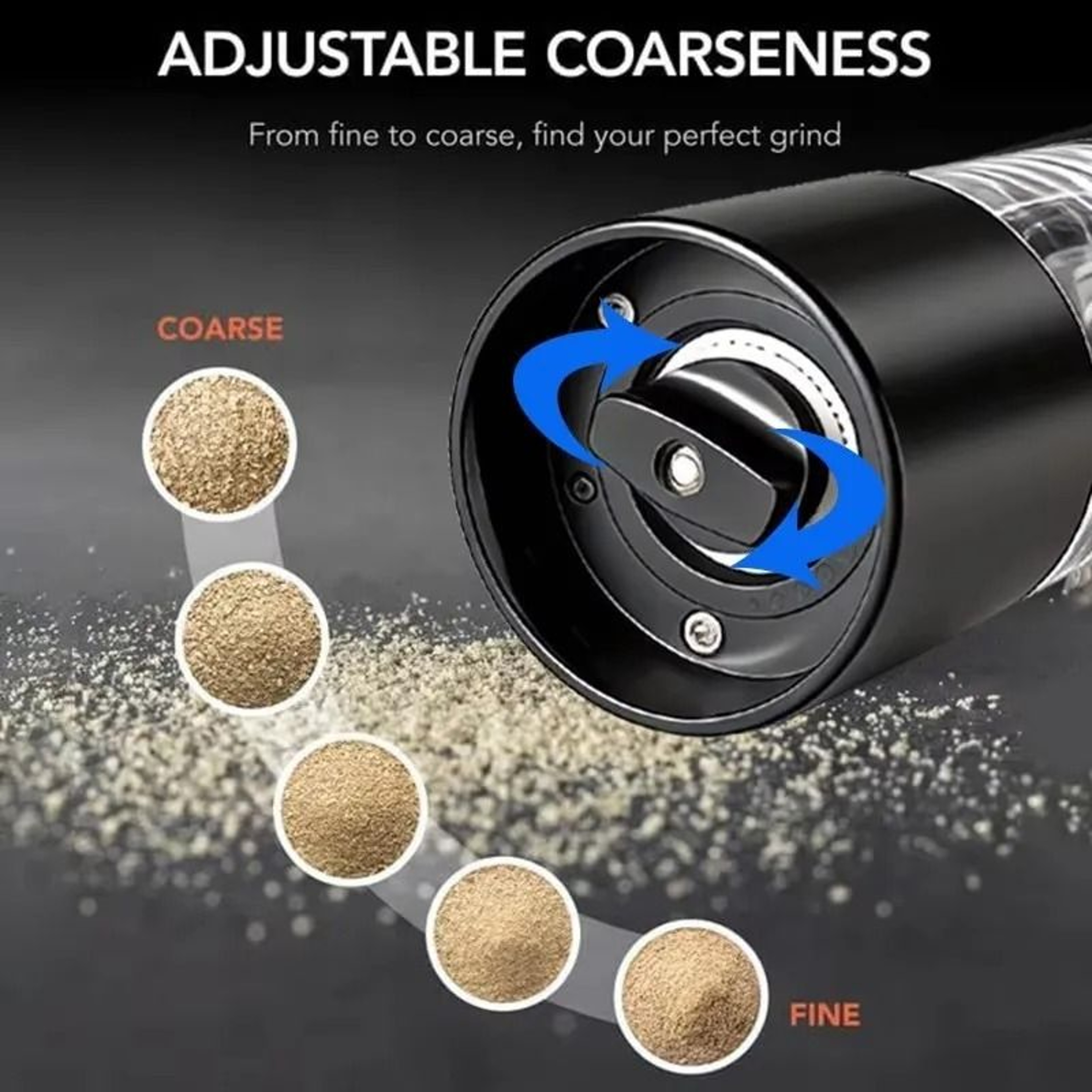 Automatic Electric Spice Mill Set Cordless Salt And Pepper Grinder With LED Light 3