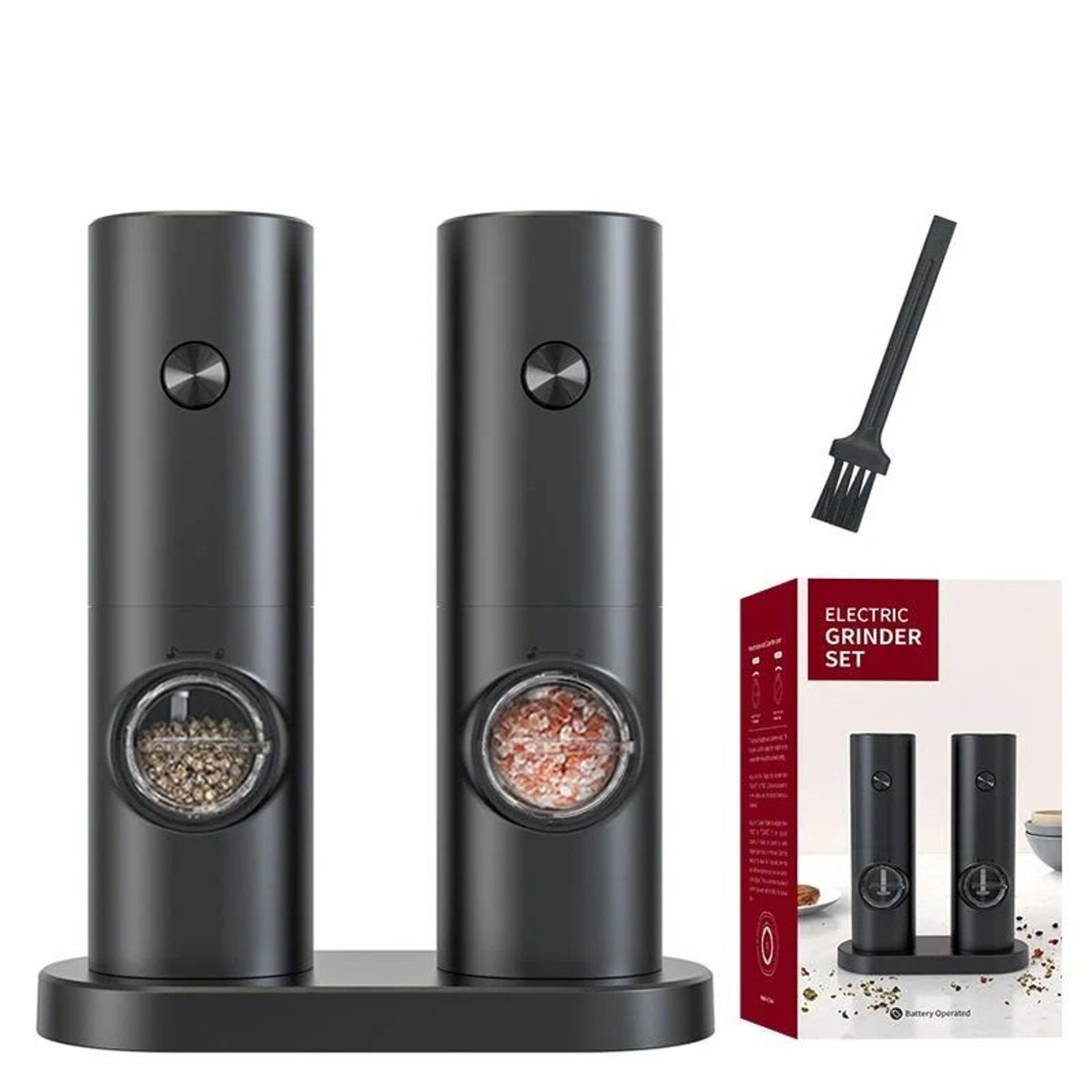 Automatic Electric Spice Mill HeavyDuty Pepper  Salt Grinder With LED Light 0