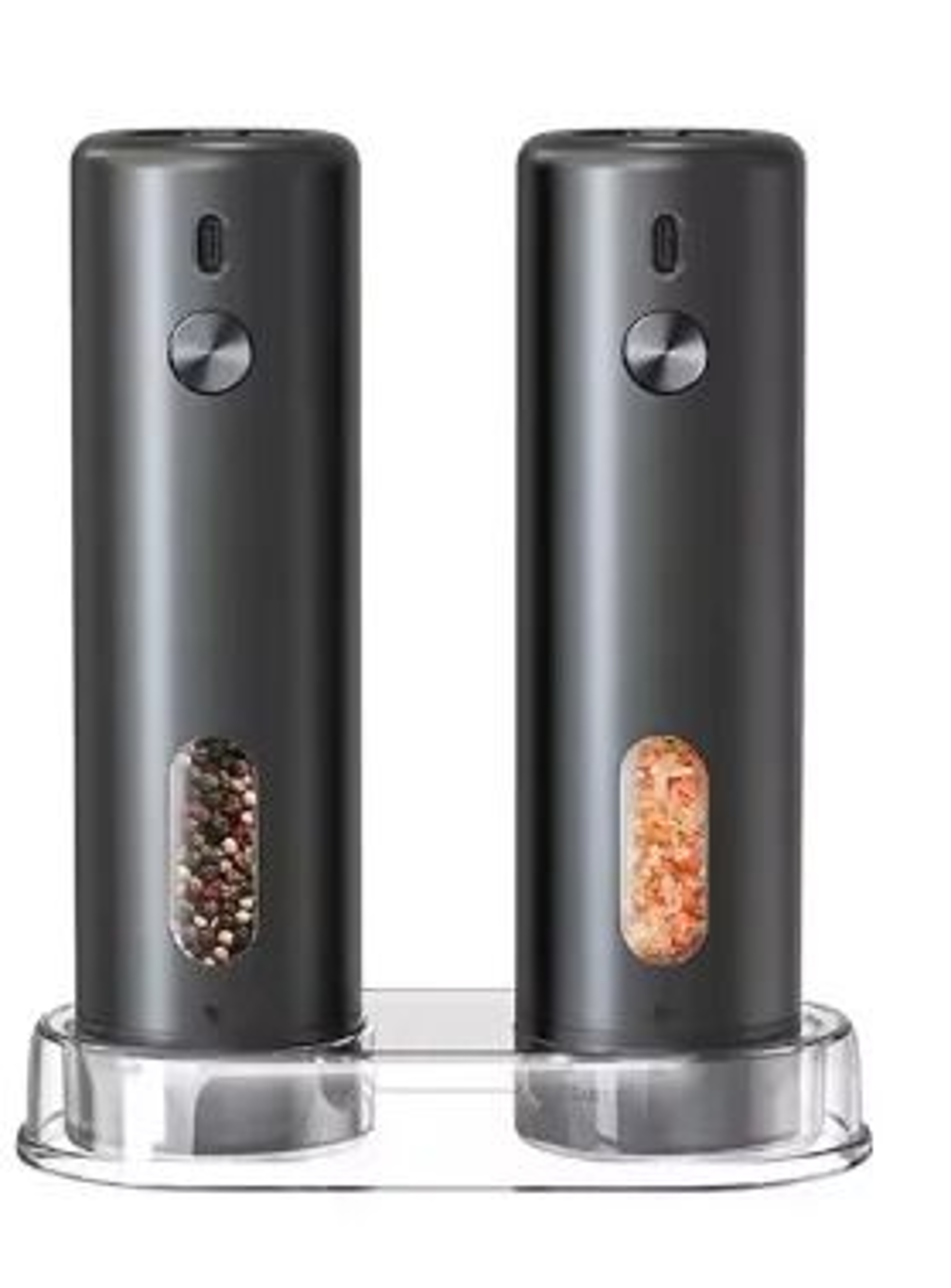Cordless One Touch Salt And Pepper Mill Set With LED Light And Adjustable Coarseness 7