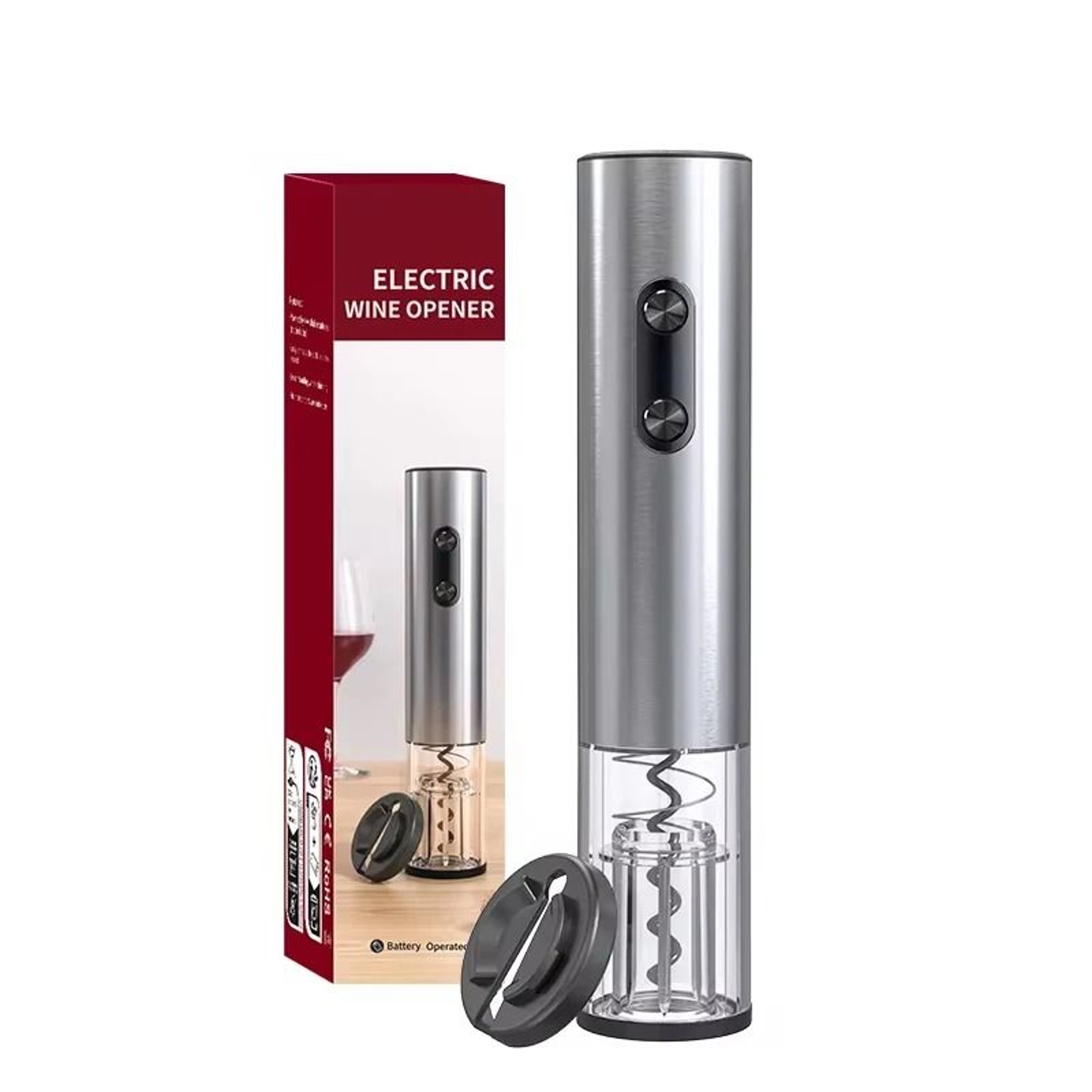 Cordless Automatic Wine Corkscrew With Transparent Shell And Foil Cutter 5