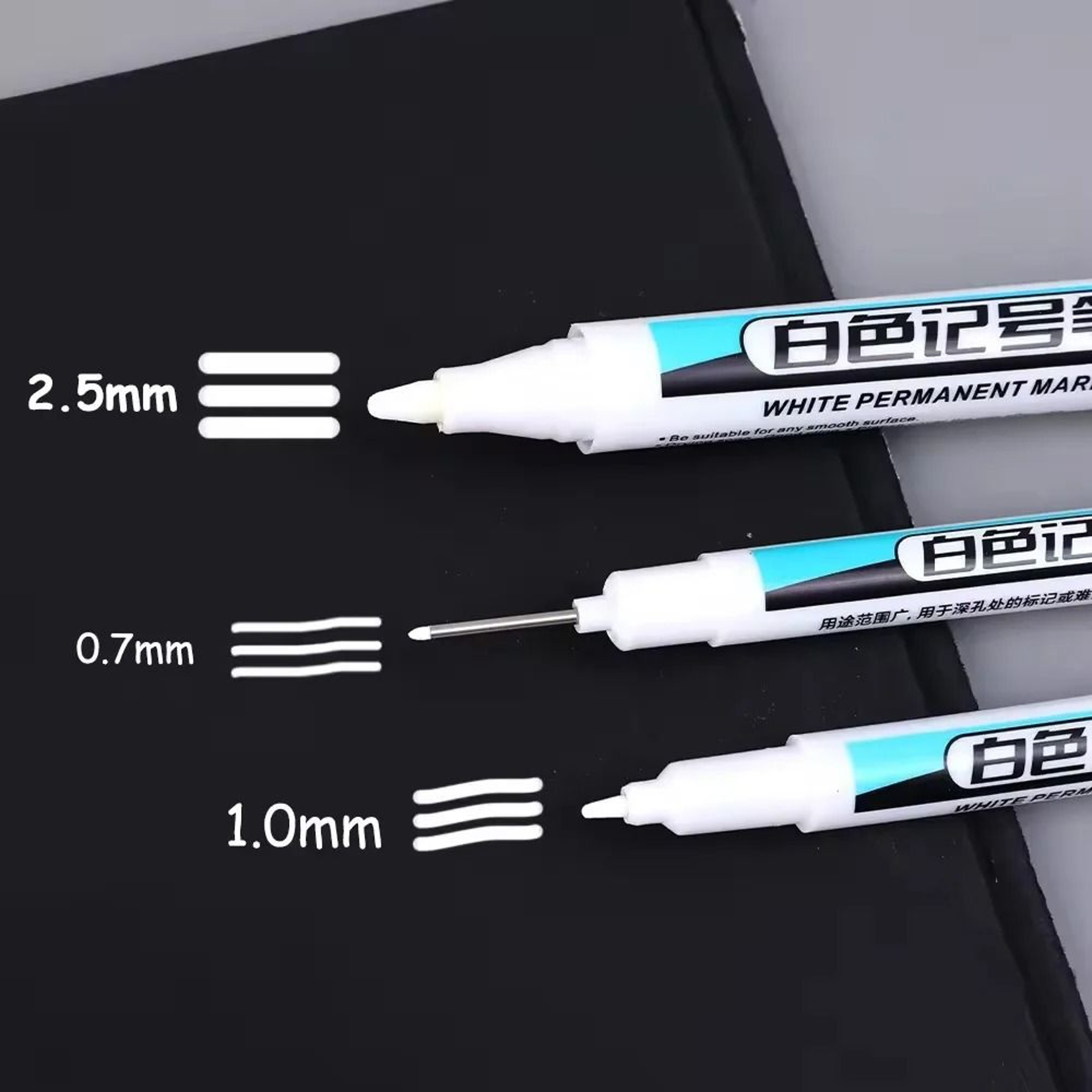 Waterproof White Oily Paint Marker Pen For Glass Metal Tire And Wood Surface Art 1