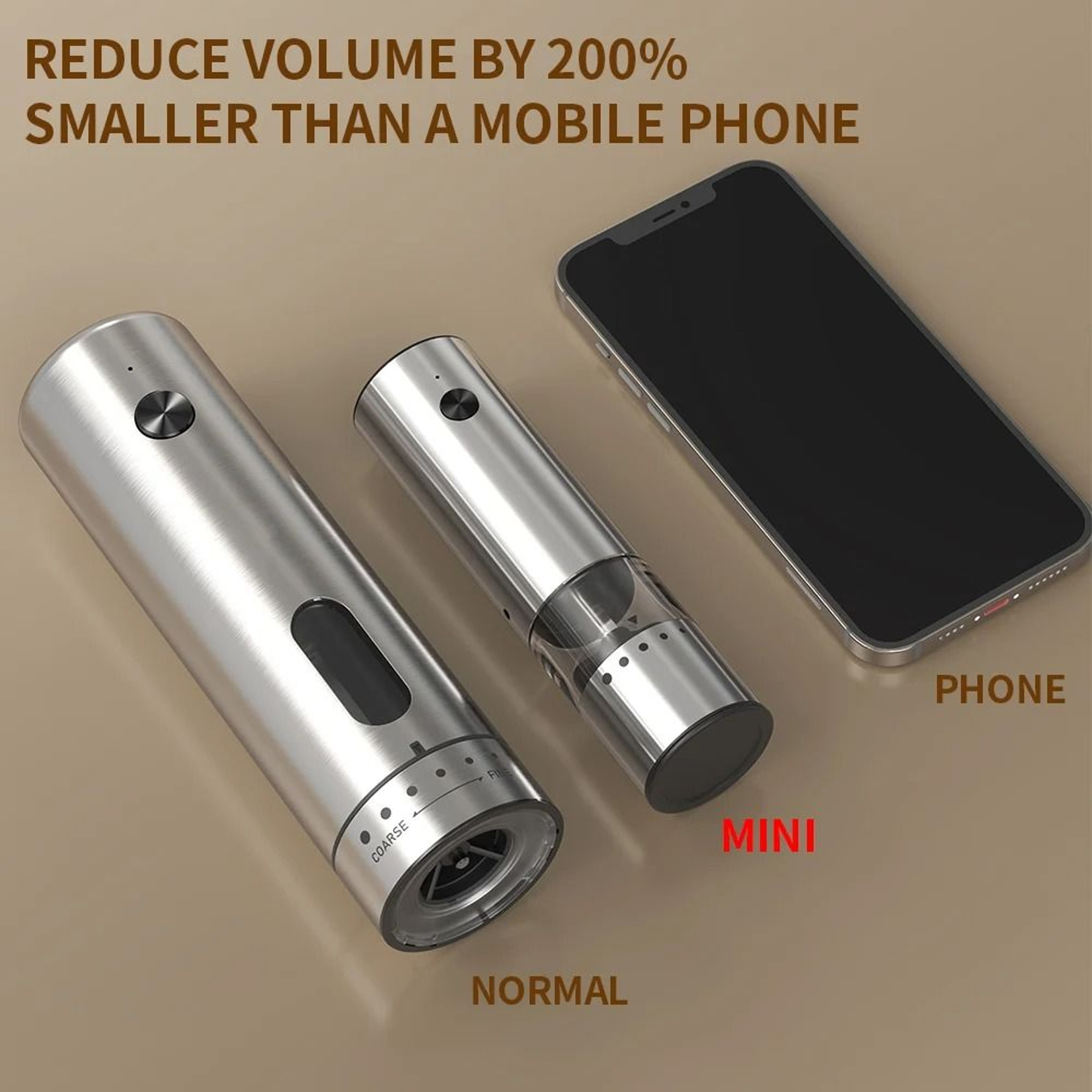 Automatic Mini USB Rechargeable Salt And Pepper Grinder With Adjustable Coarseness 5