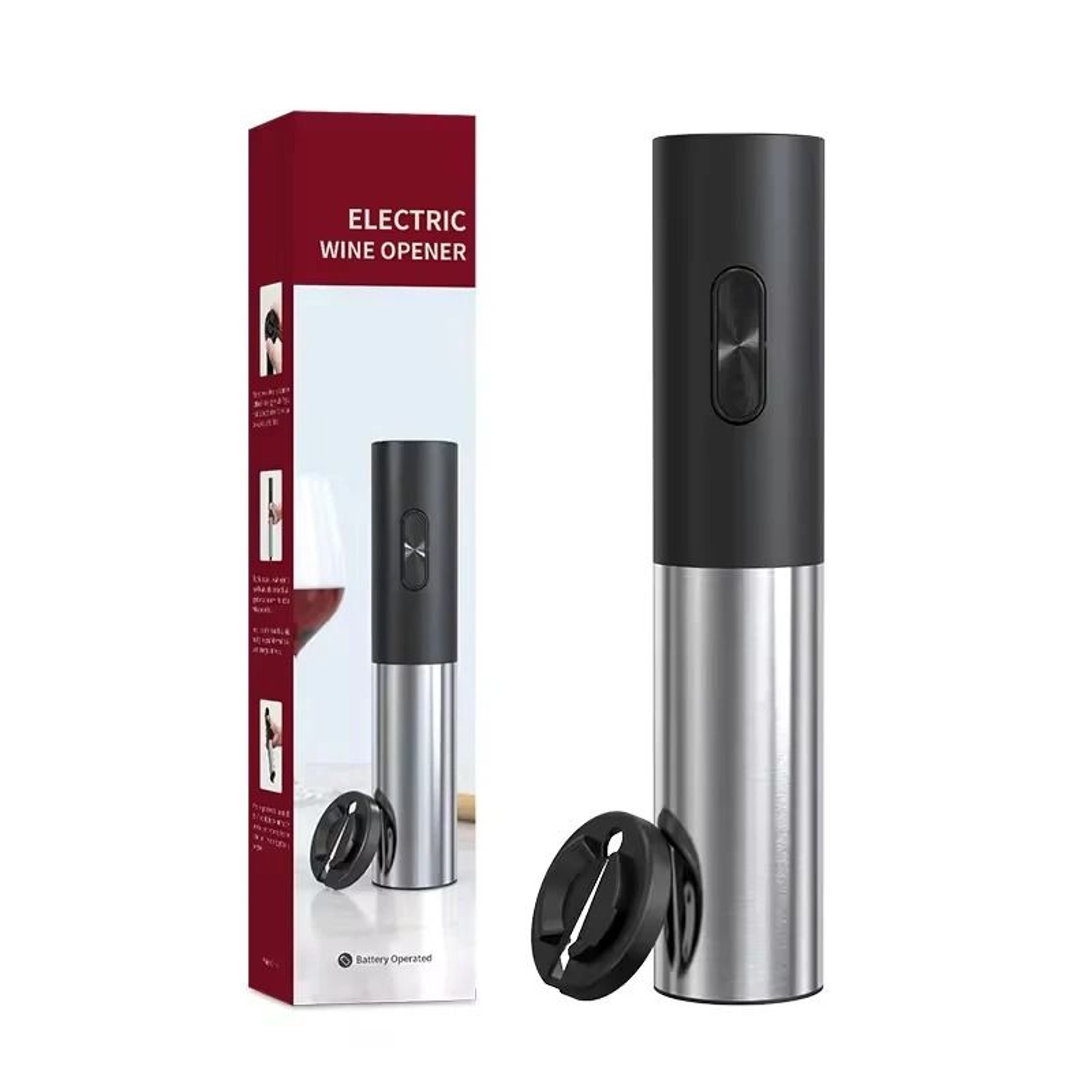Automatic Electric Bottle Opener Set For Wine Corks And Beer Caps 1