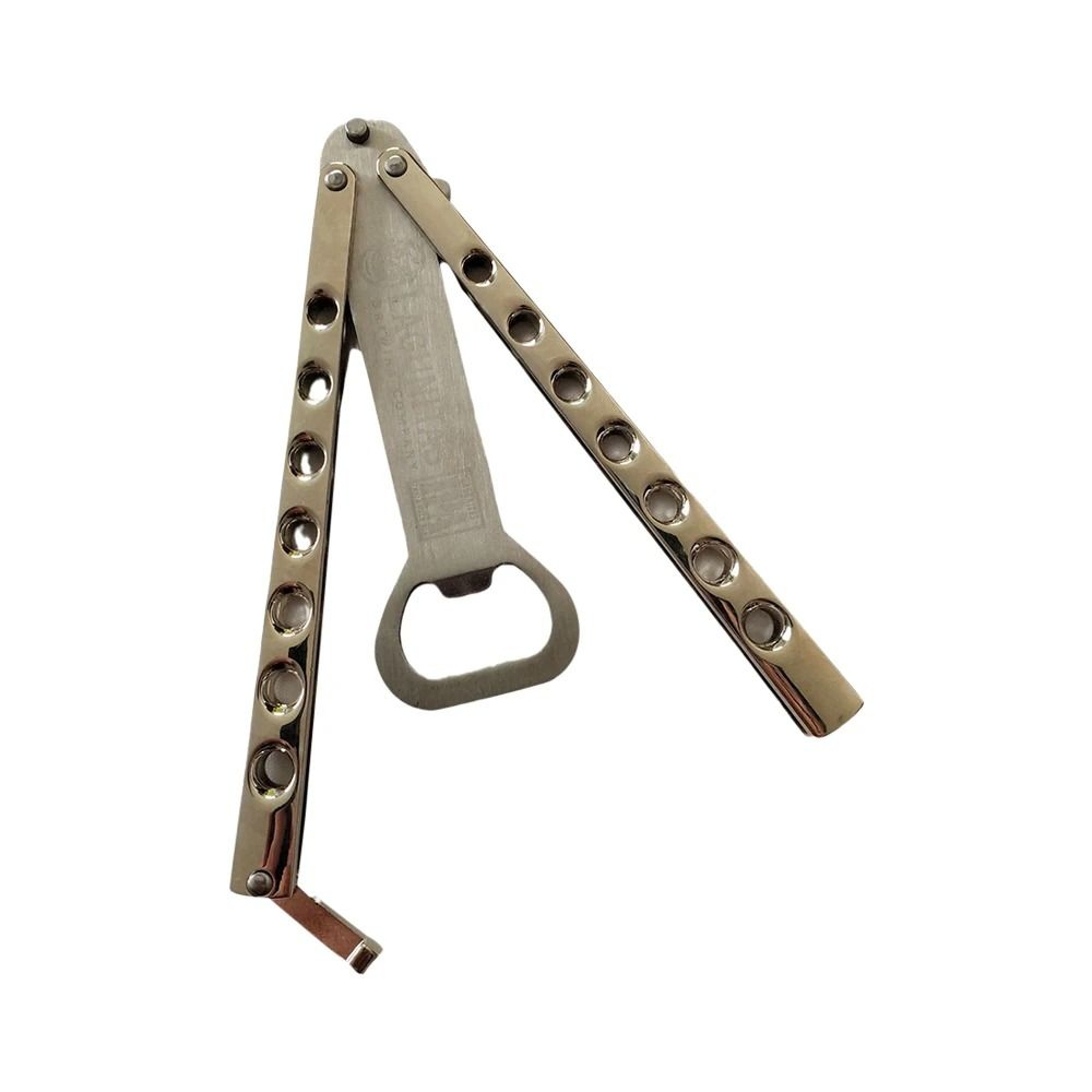 Transformable Butterfly Knife Style Bottle Opener And Foldable Pocket Trainer 0