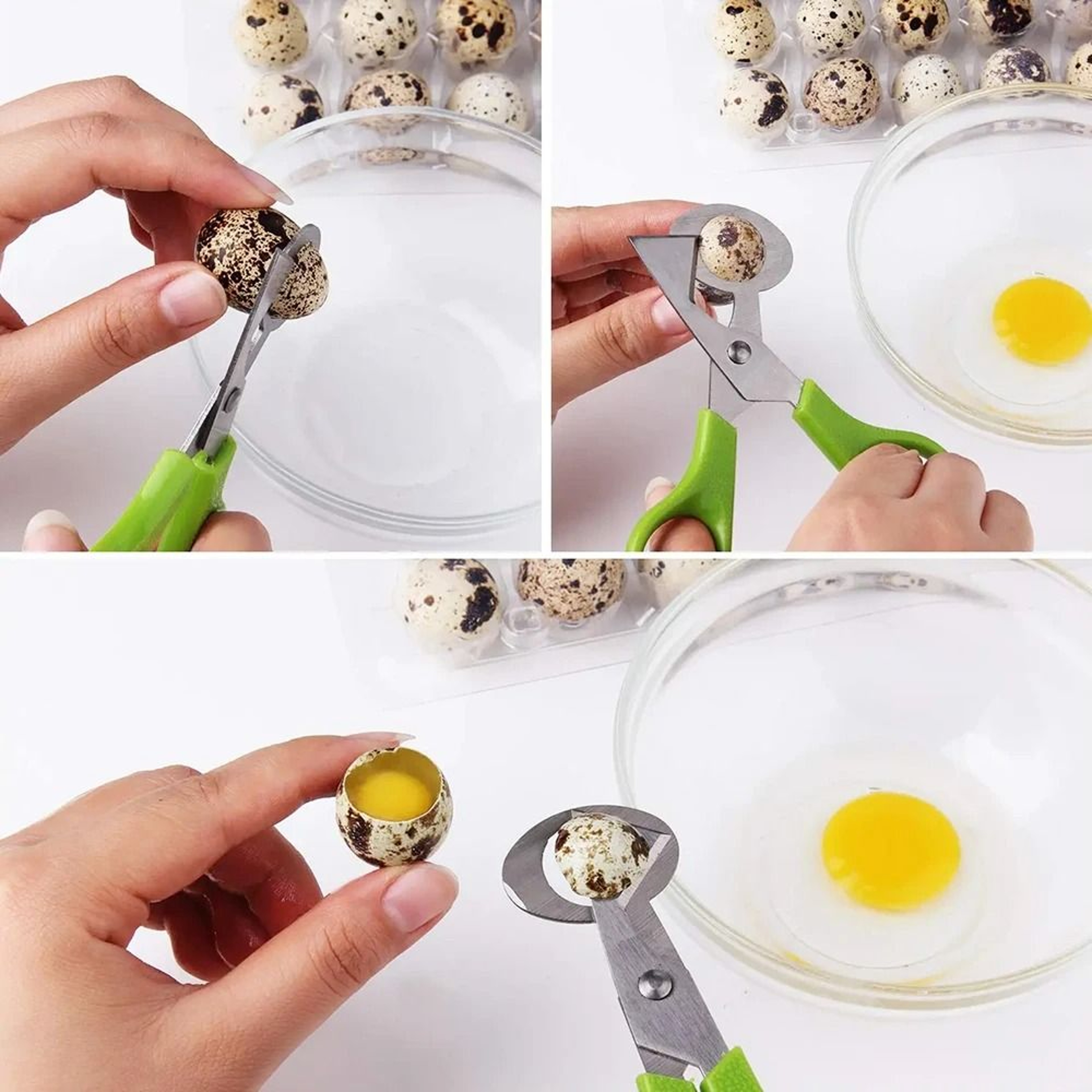 Stainless Steel Quail Egg Shell Cutter Scissors And Multifunction Cigar Clipper 5
