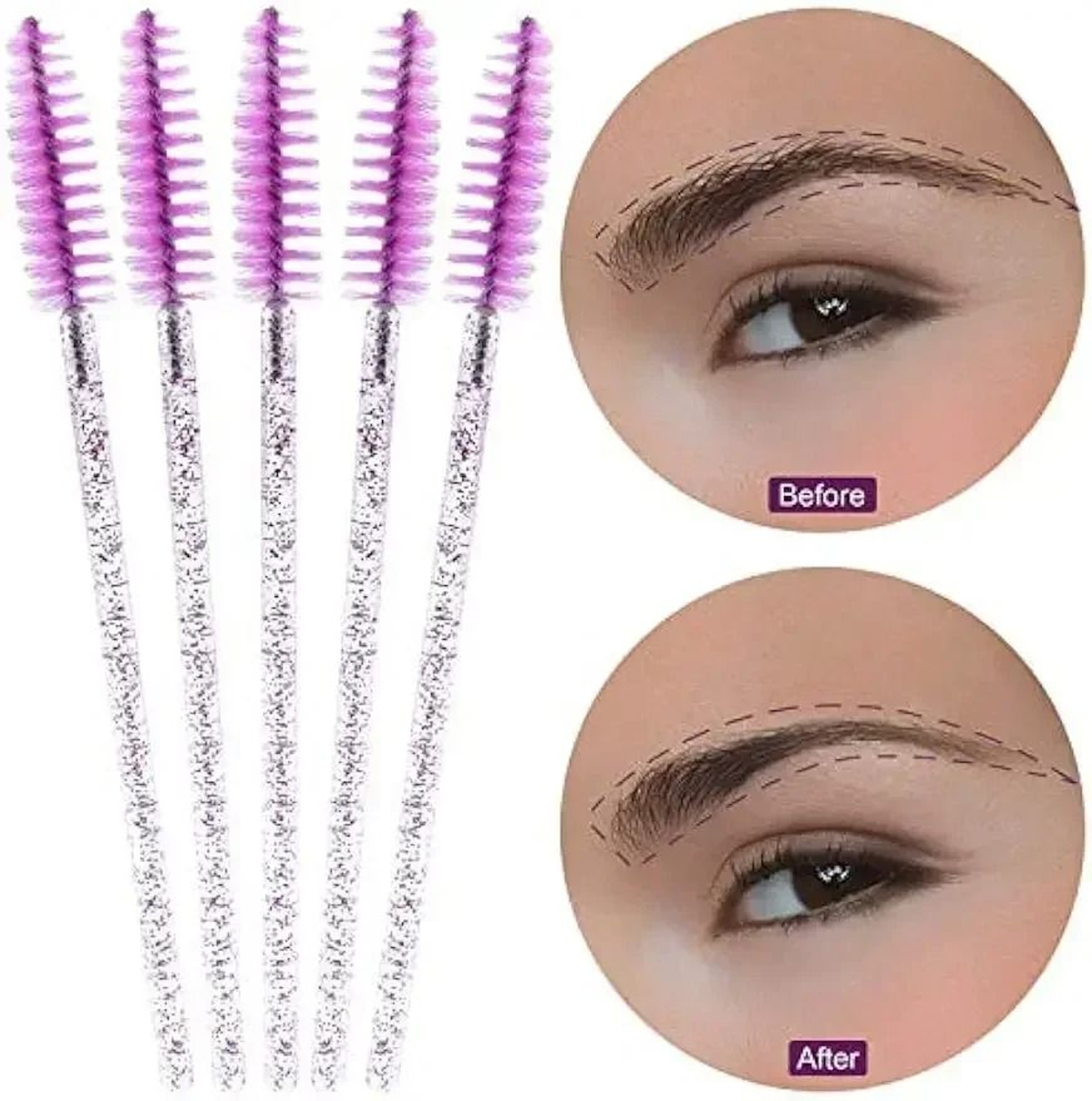 Wholesale Disposable Eyelash Extension Brushes And Eyebrow Mascara Wands Set 4