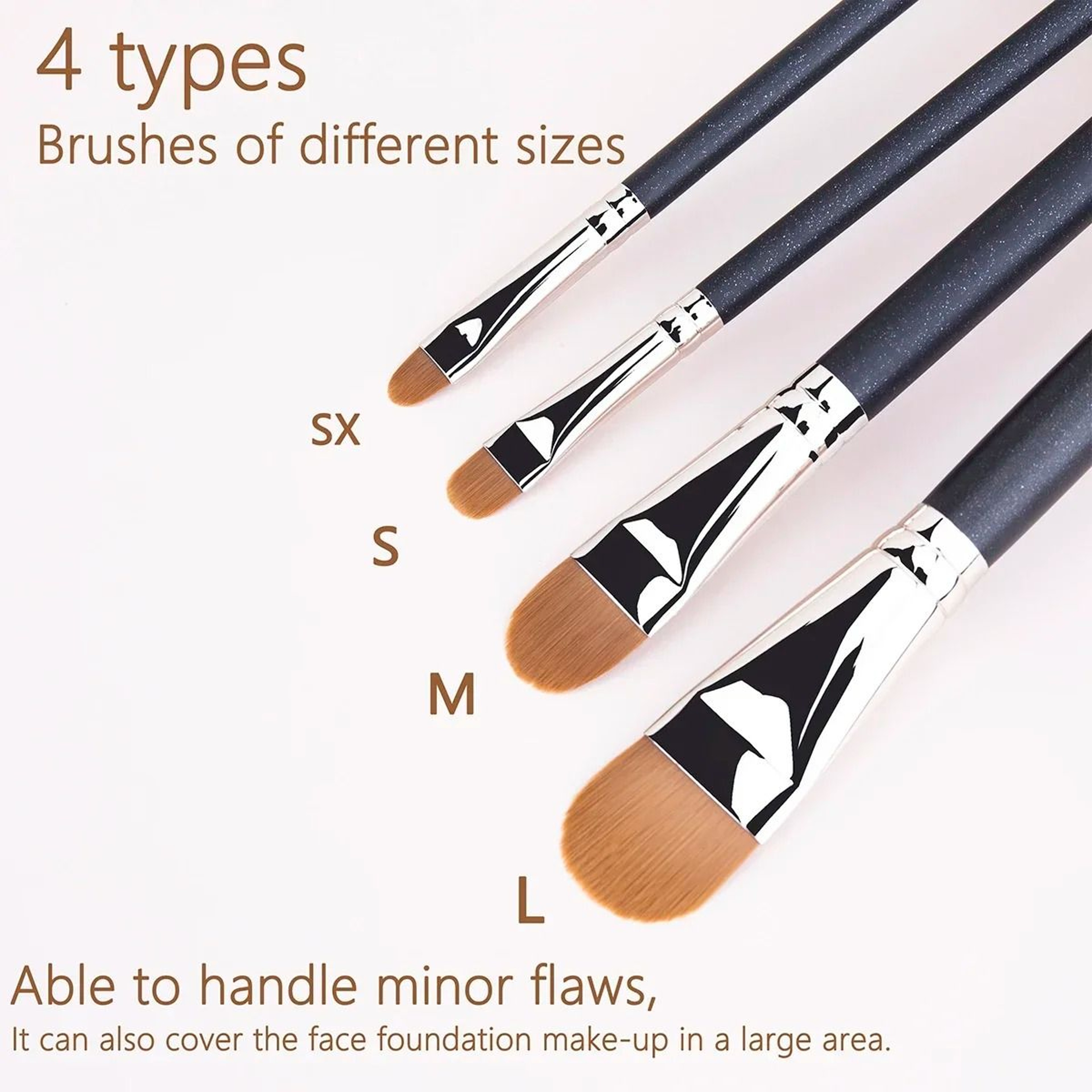 UltraThin Flat Foundation And Concealer Makeup Brush For Liquid And Cream Cosmetics 0